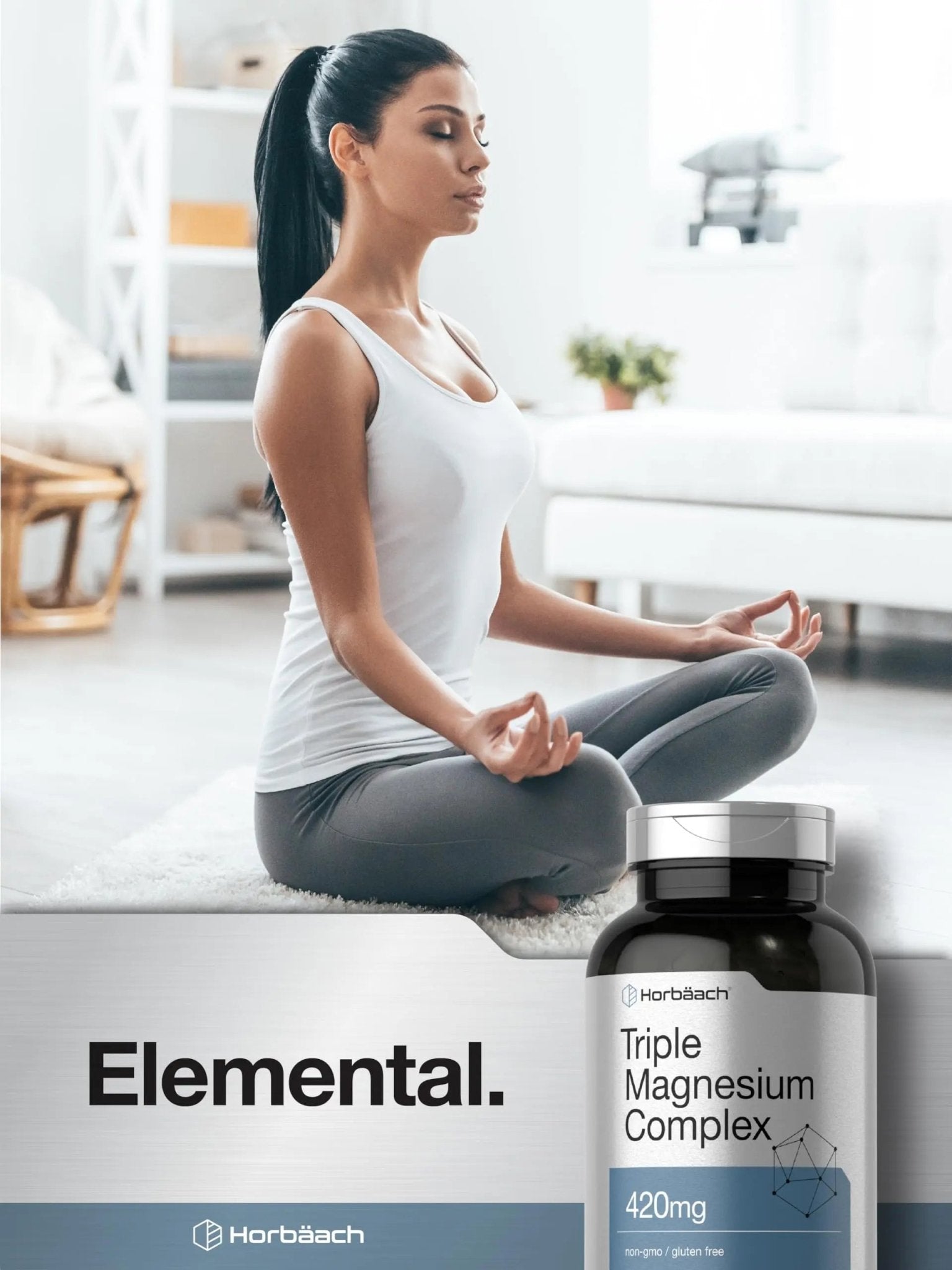 Horbäach Triple Magnesium Complex | 420 mg | 250 Capsules | Non-GMO and Gluten Free Formula | Magnesium Oxide, Citrate, and Aspartate Dietary Supplement - TrustMedUSA