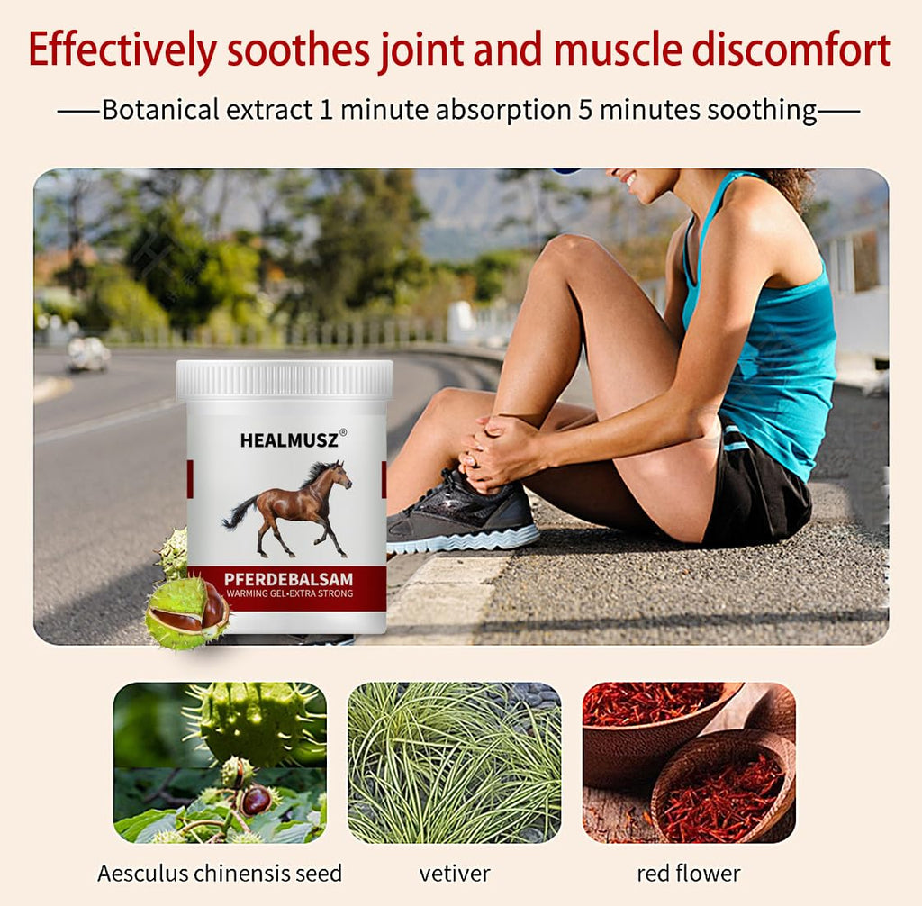 Horse Chestnut Cream Extra Strength Warming Massage Gel 16.9 Fl Oz (500mL) - Pferdebalsam for Varicose Veins, Muscle, Neck & Joint Discomfort, Bruises and Numbness - TrustMedUSA