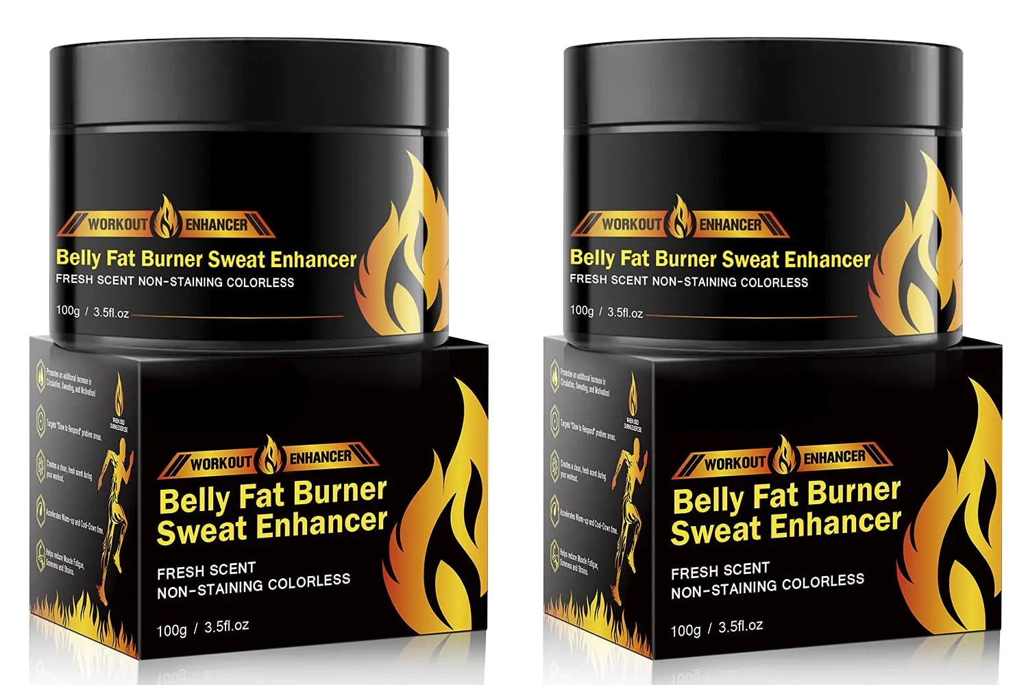 Hot Cream 2Pack, Fat Burning Cream for Belly, Natural Sweat Workout Enhancer Gel - TrustMedUSA