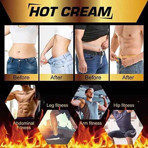 Hot Sweat Cream, Fat Burning Cream for Belly, Natural Sweat Enhancer Cream for Men - TrustMedUSA