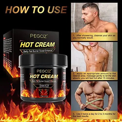 Hot Sweat Cream, Fat Burning Cream for Belly, Natural Sweat Enhancer Cream for Men - TrustMedUSA