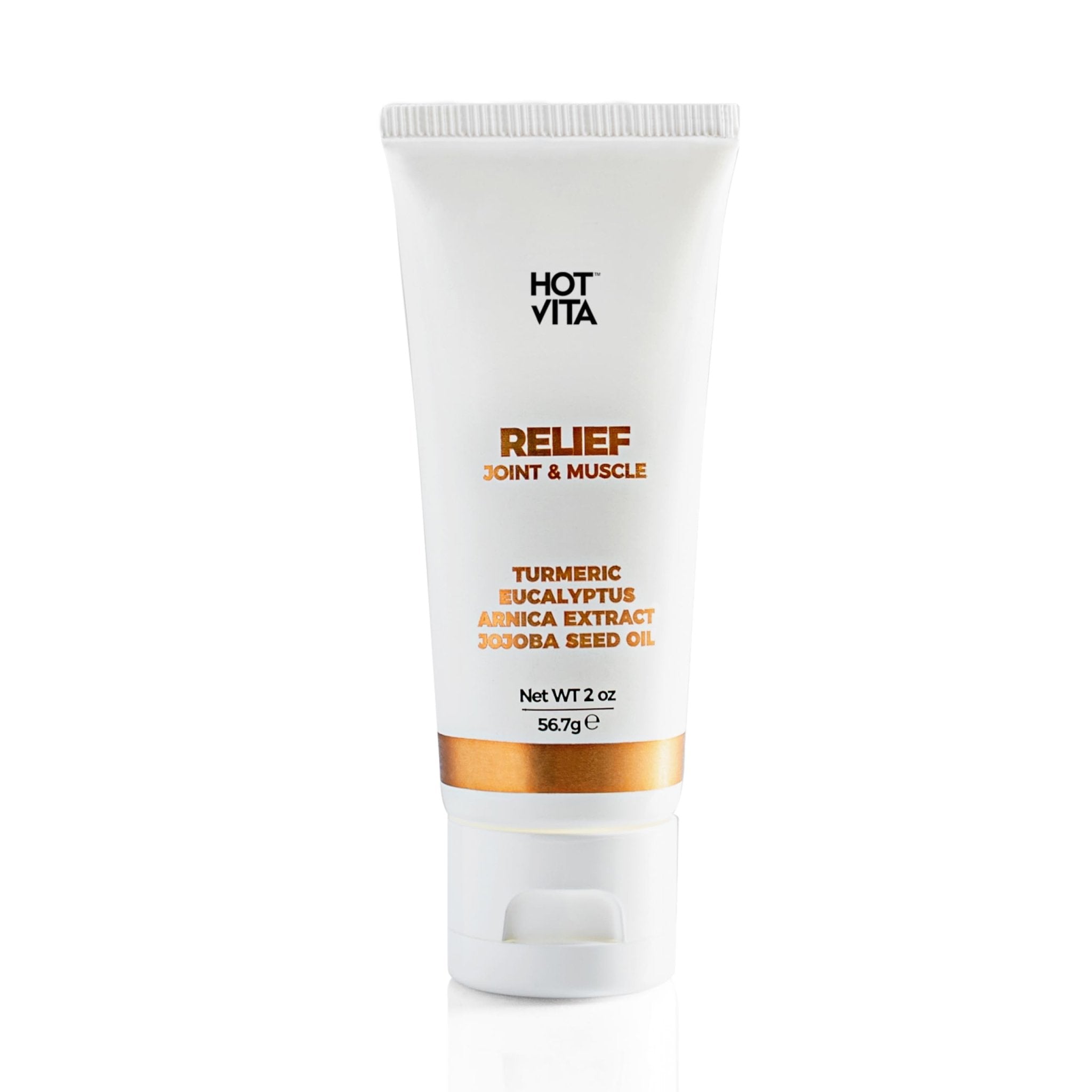 Hot Vita Relief Gel - Plant-Based Cooling Gel with Arnica, Turmeric & Eucalyptus - Soothing Formula for Muscle Fatigue, Tired Legs - TrustMedUSA