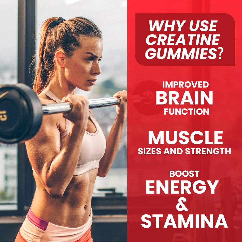 Hovika Creatine Monohydrate Gummies for Men & Women, Chewable 3g Creatine Monohy - TrustMedUSA