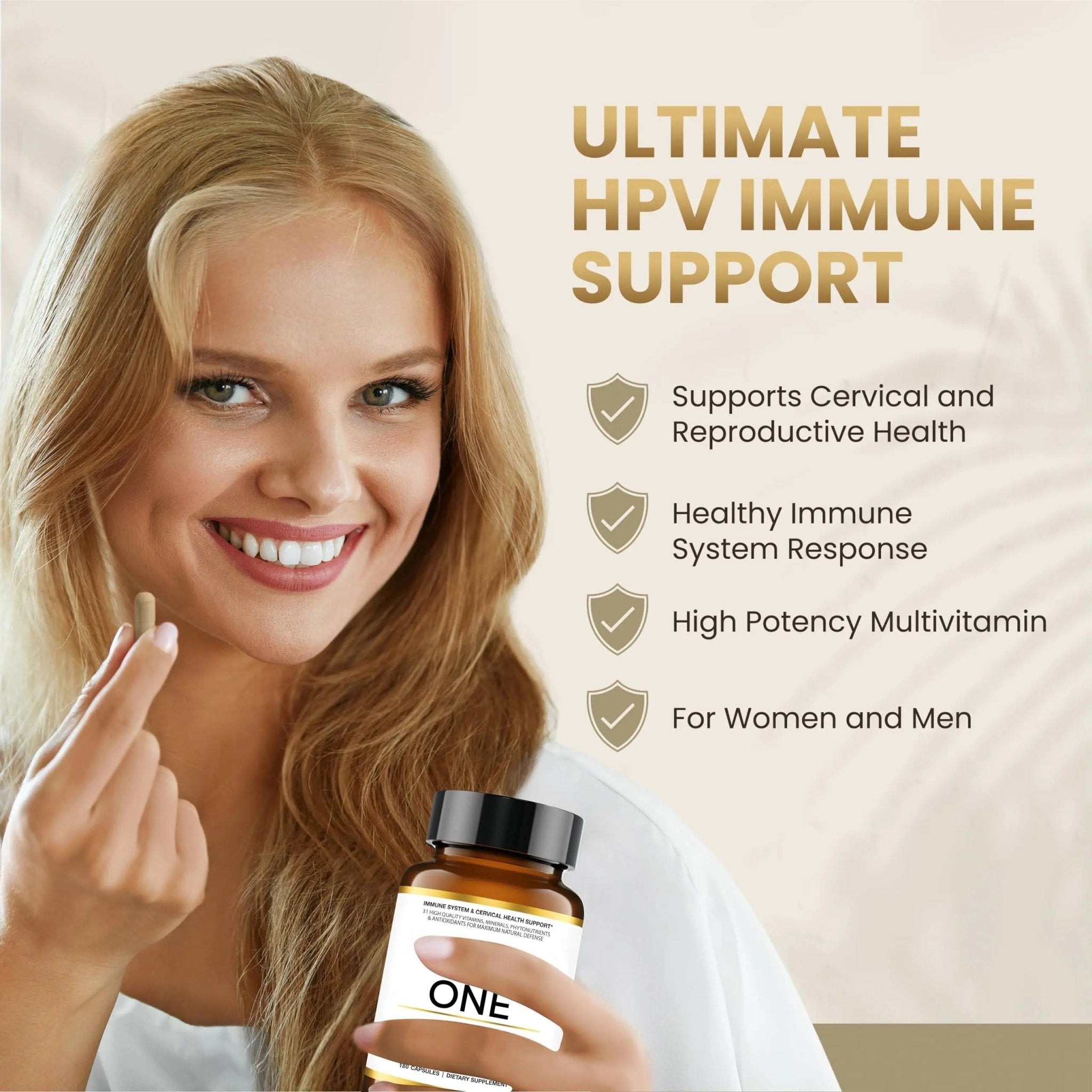HPD Rx ONE Immunity Boost Multivitamin | HPV Supplements for Women and Men, 2 Pack - TrustMedUSA