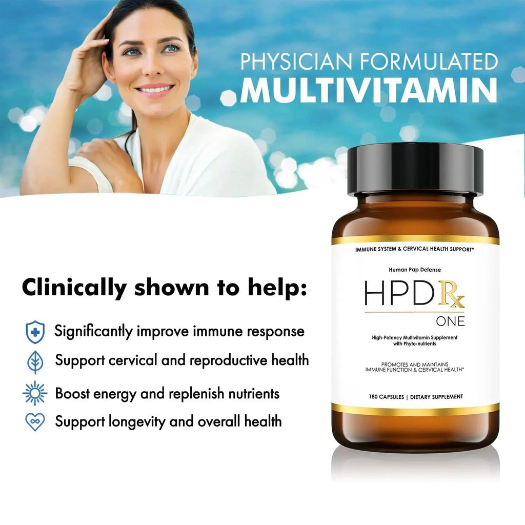 HPD Rx ONE Immunity Boost Multivitamin | HPV Supplements for Women and Men, 2 Pack - TrustMedUSA