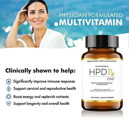 HPD Rx ONE Immunity Boost Multivitamin HPV Supplements for Women and Men, Pack of 6 - TrustMedUSA