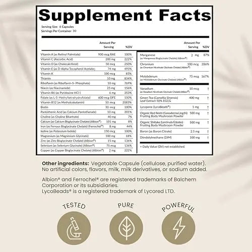 HPD Rx ONE Immunity Boost Multivitamin HPV Supplements for Women and Men, Pack of 6 - TrustMedUSA