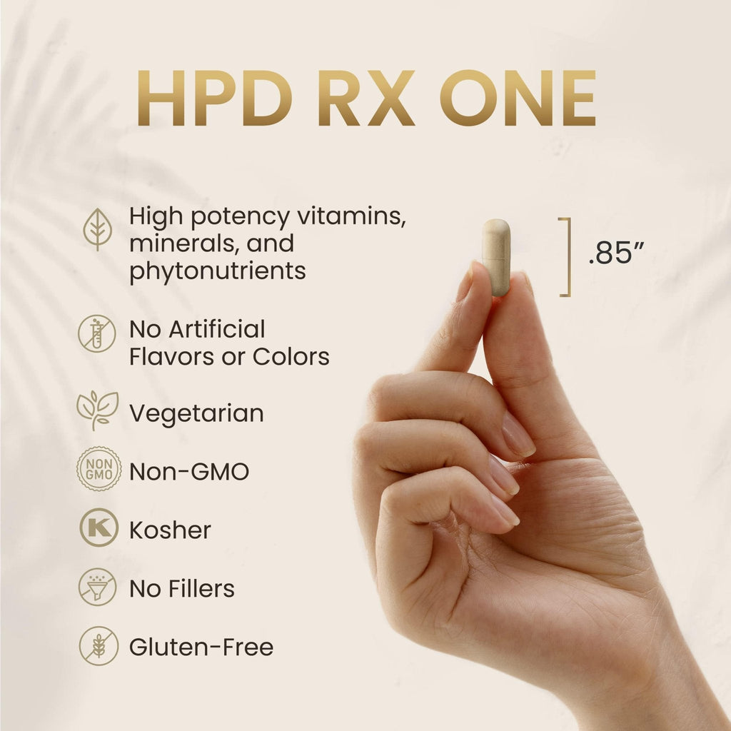 HPD Rx ONE Immunity Boost Multivitamin Supplements for Women and Men | Advanced Immunity Defense Support | Helps Immune Response | 1-Month Supply, 180 Capsules, Pack of 1 - Maple Wellness Supplements
