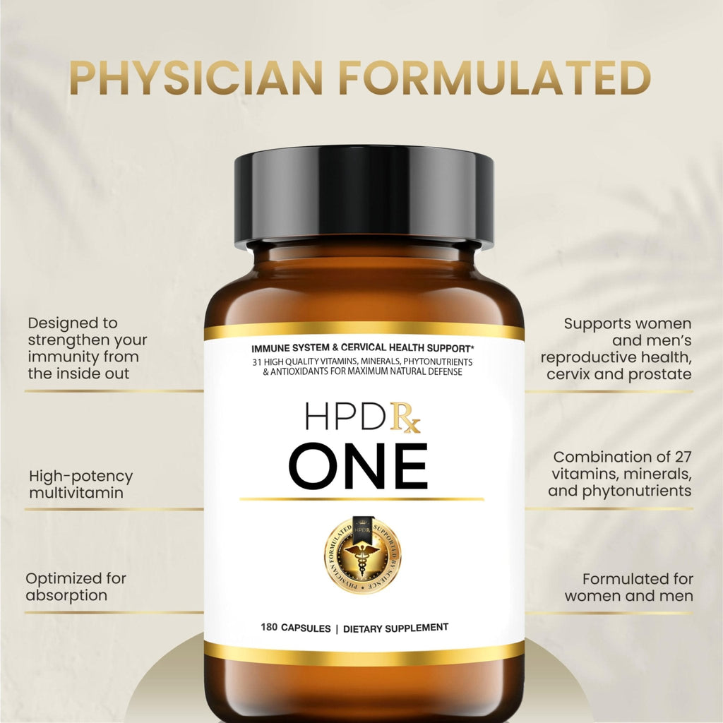 HPD Rx ONE Immunity Boost Multivitamin Supplements for Women and Men | Advanced Immunity Defense Support | Helps Immune Response | 1-Month Supply, 180 Capsules, Pack of 1 - Maple Wellness Supplements