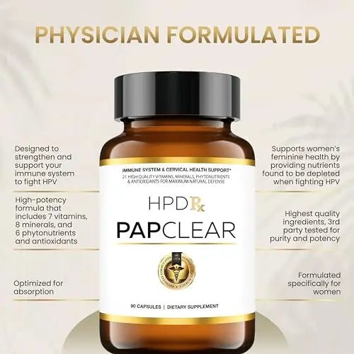 HPD Rx PAPCLEAR Physician Formulated | All Natural HPV Immune Support Supplement - TrustMedUSA