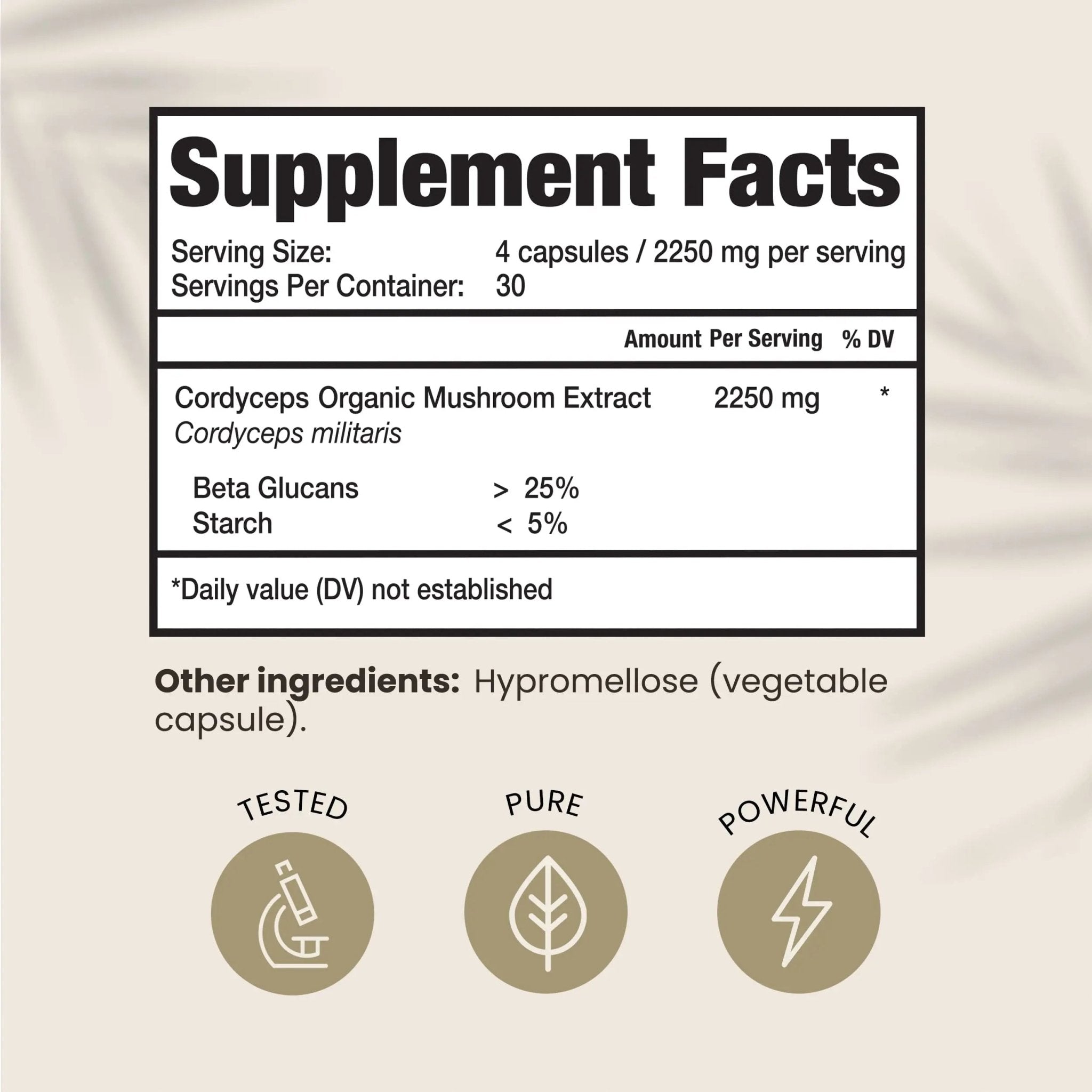 HPD Rx Premium Organic Cordyceps Mushroom Extract Performance , Pack of 2 - TrustMedUSA