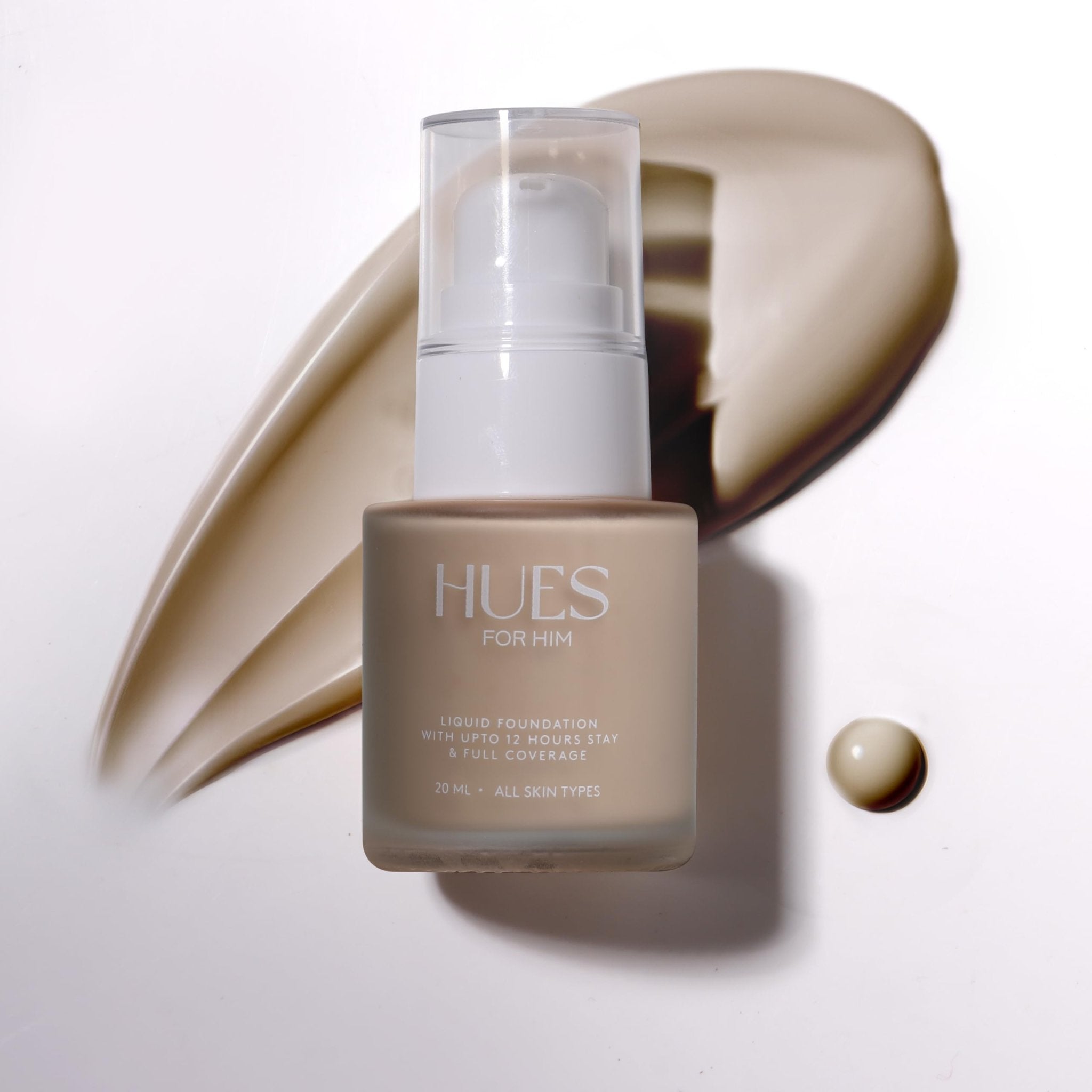Hues for Him Foundation for Men – Full-Coverage, Lightweight & Hydrating Fit | Natural Coverage | Oil Control & Perfect Fit for Men’s Faces | Available in 4 Shades | Fresh Canvas, .67oz - TrustMedUSA