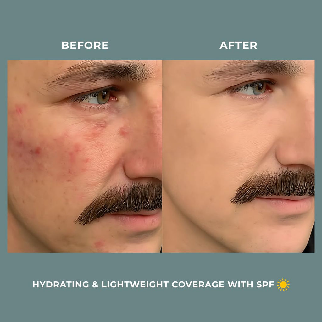 Hues for Him Foundation for Men – Full-Coverage, Lightweight & Hydrating Fit | Natural Coverage | Oil Control & Perfect Fit for Men’s Faces | Available in 4 Shades | Fresh Canvas, .67oz - TrustMedUSA