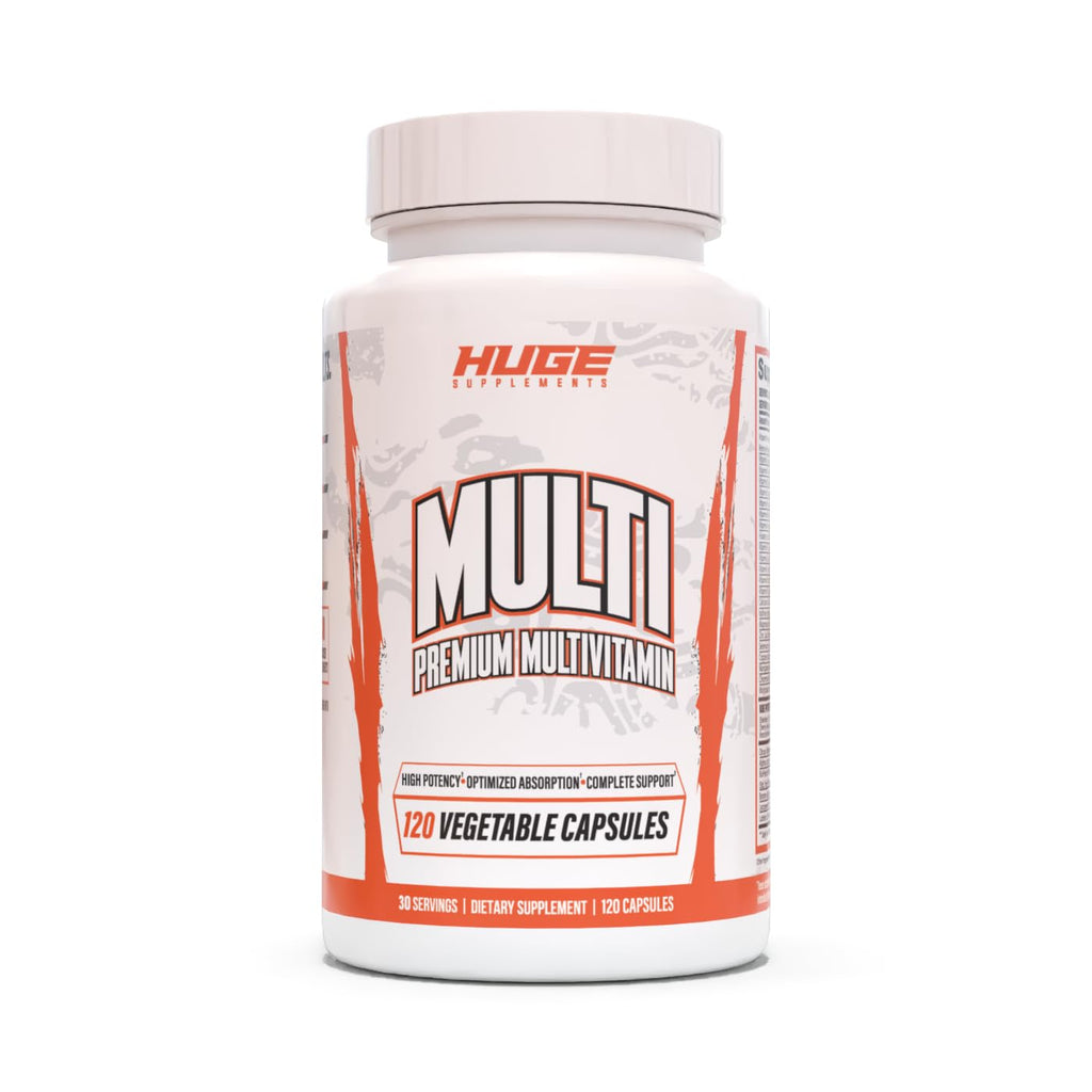Huge Multi, Multivitamin for Men, High-Performance All-in-One Formula for Athletes & Bodybuilding, Vitamin & Mineral Replenishment, Supports Immune System & Healthy Hormone Levels (120 Capsules) - TrustMedUSA