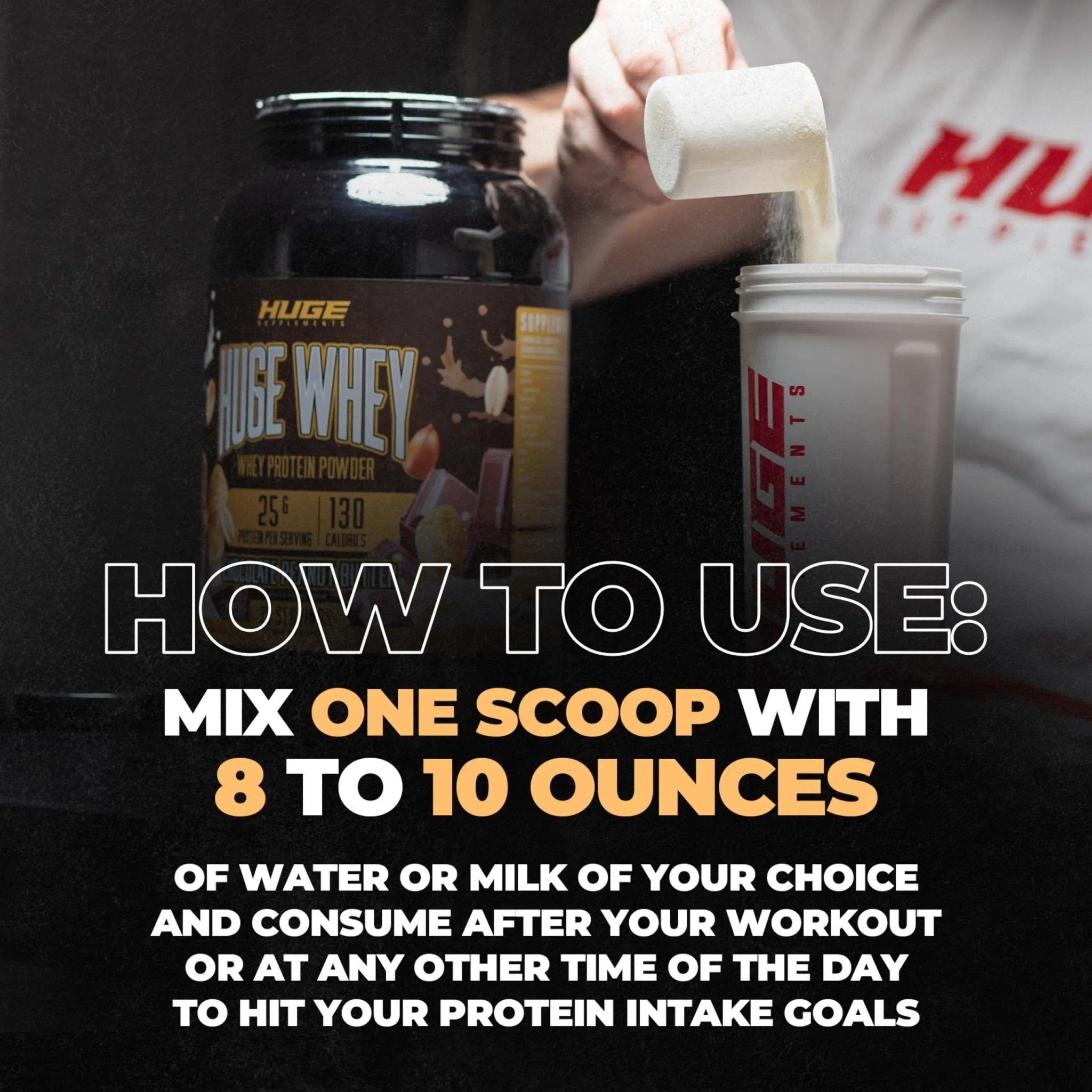 Huge Supplements Whey Protein Concentrate Powder - 25g Protein Per Serving - TrustMedUSA