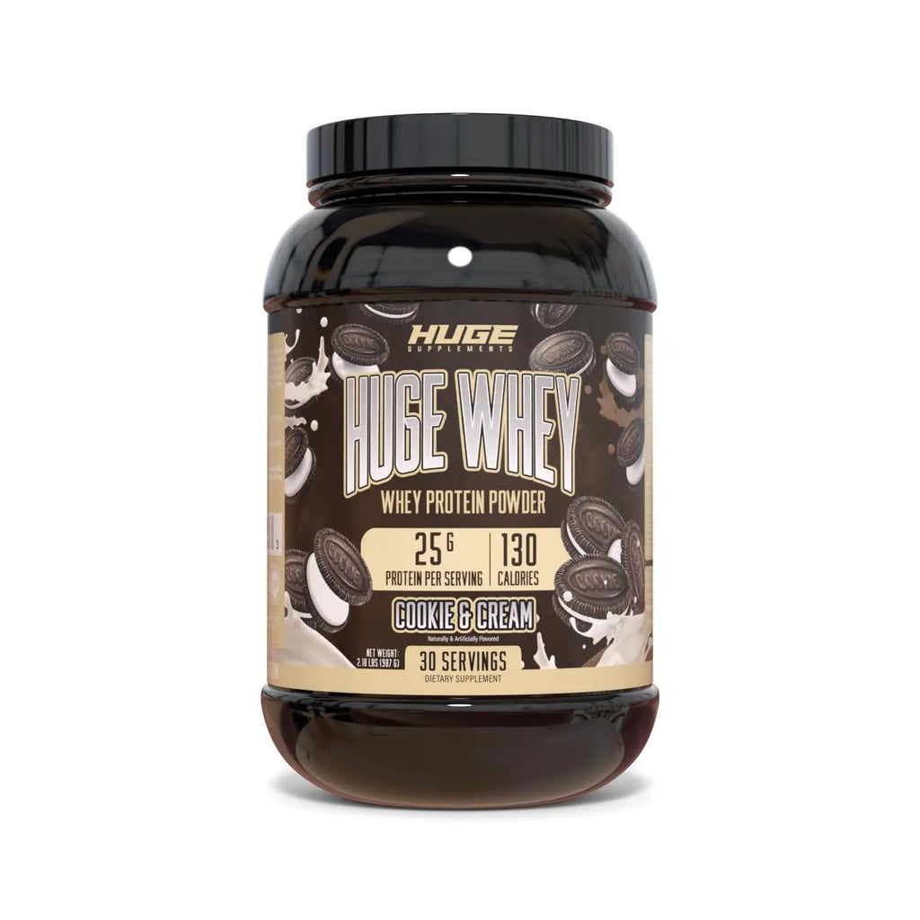 Huge Supplements Whey Protein Concentrate Powder, 25g Protein Per Serving, 5g BCAA - TrustMedUSA