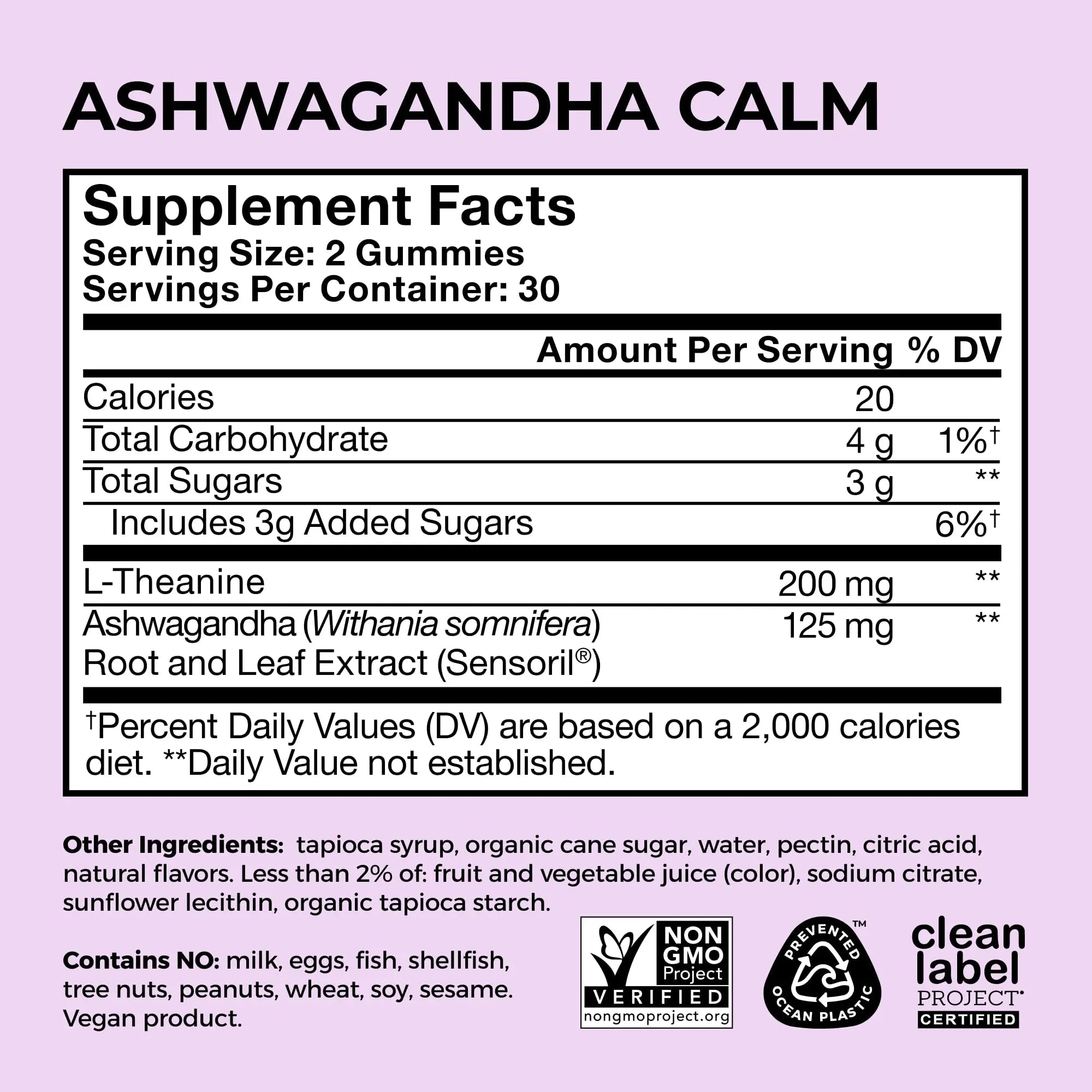 HUM Calm Ashwagandha Gummies for Women and Men, L-Theanine Ashwagandha Supplements for Daily Relaxation & Clarity Support, Vegan Fast Acting Gummy Formula, Mixed Berry Flavor, 60 Gummies - TrustMedUSA