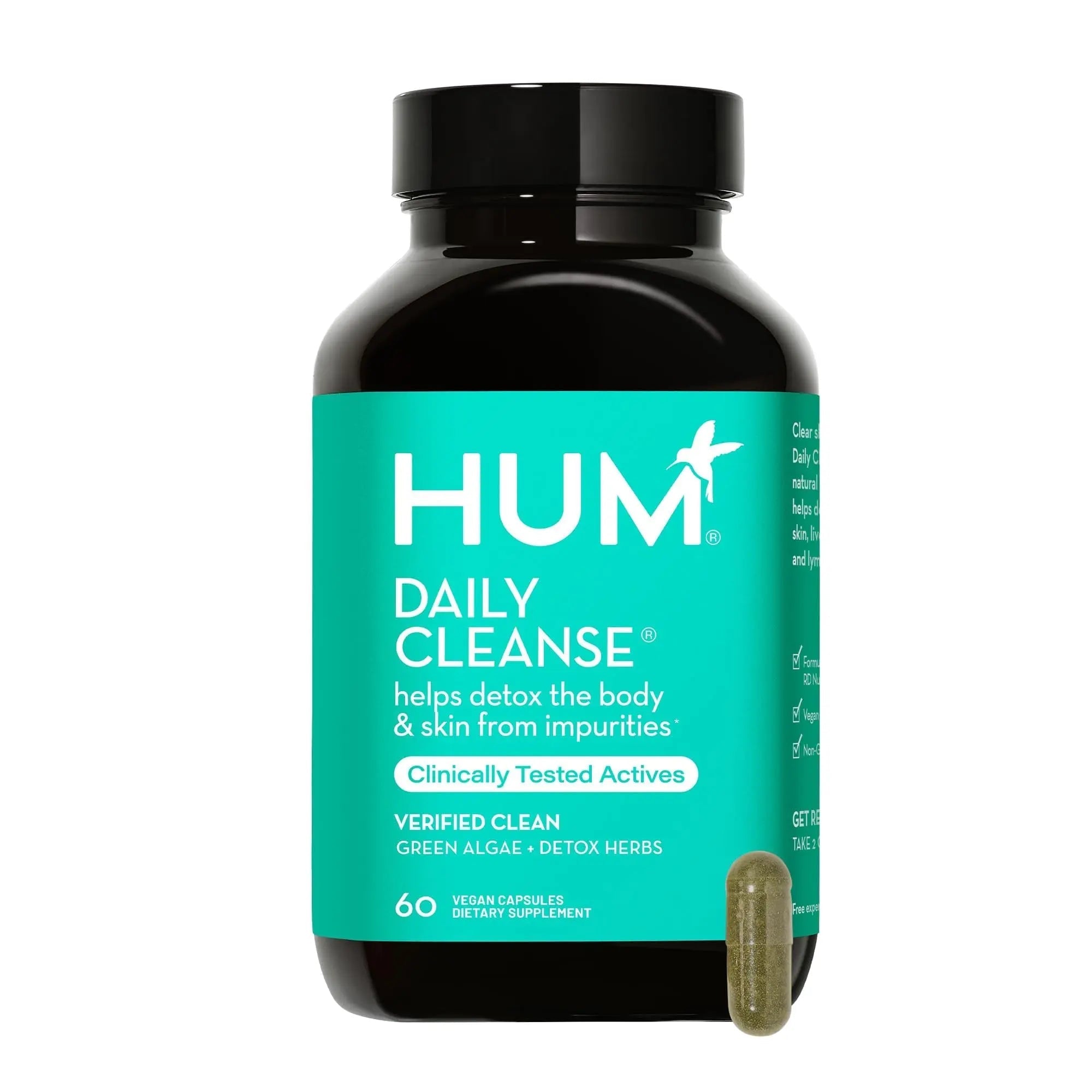 HUM Daily Cleanse Acne Supplements - Support for Clear Skin & Improved Digestion - TrustMedUSA
