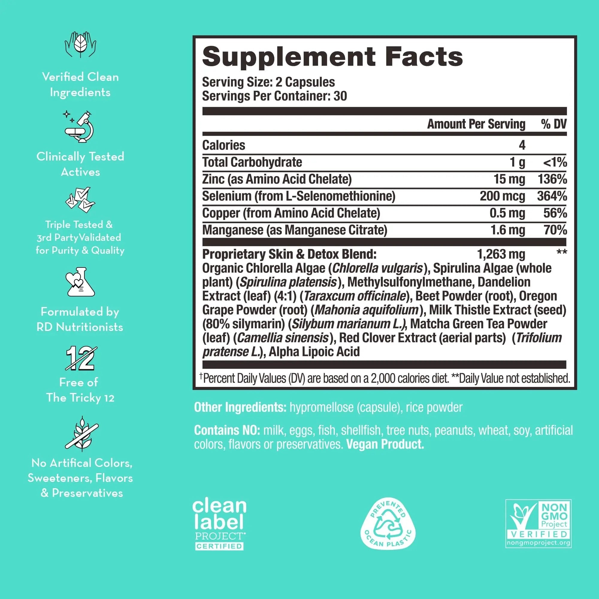 HUM Daily Cleanse Acne Supplements - Support for Clear Skin & Improved Digestion - TrustMedUSA