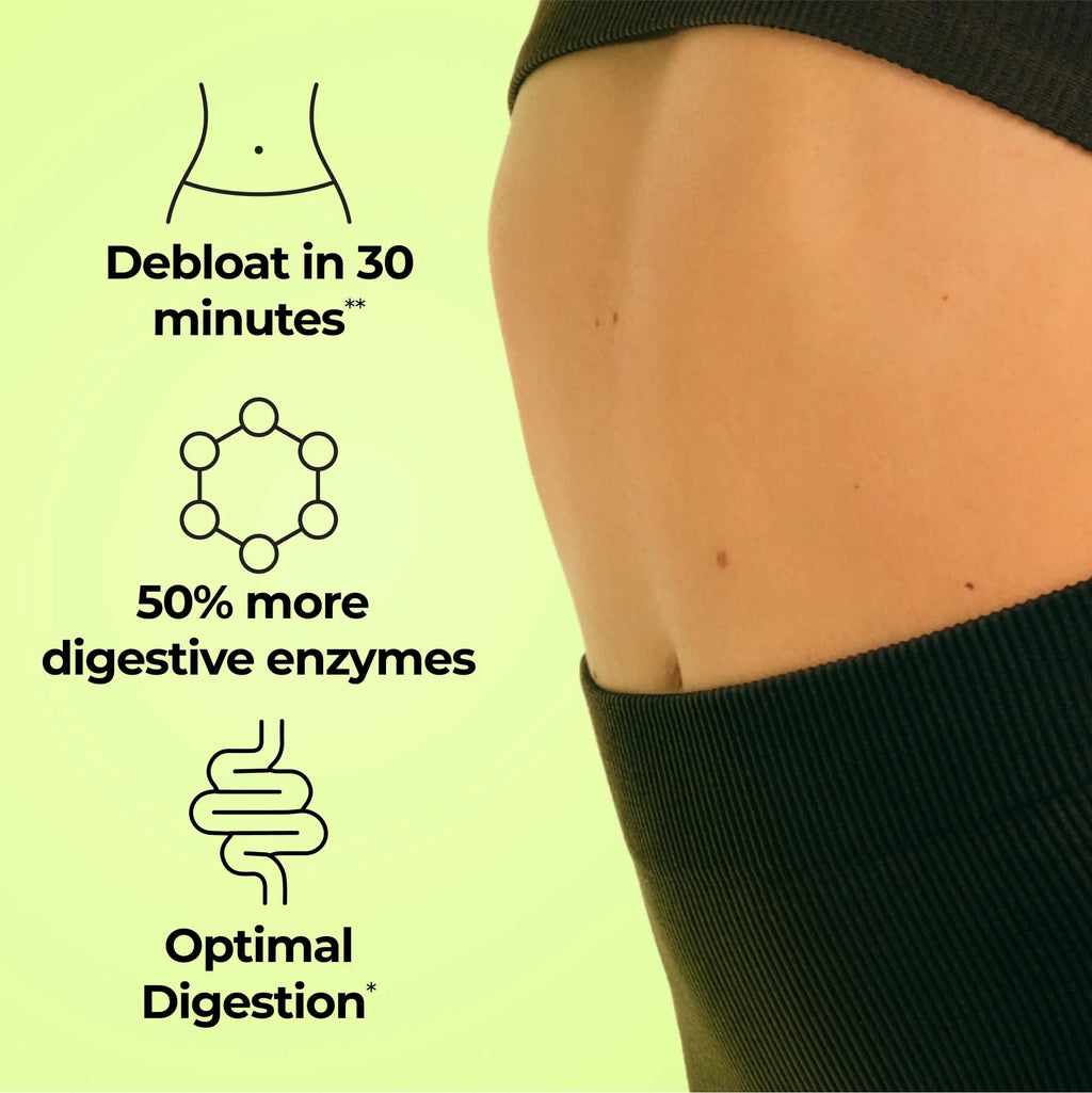 HUM Flatter Me Extra Strength Digestive Enzymes for Women, Men, Digestive Gut Bloating Supplement, Ginger, Peppermint Leaf, Fast Acting Anti Bloat - TrustMedUSA