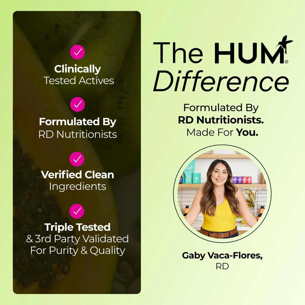 HUM Flatter Me Fiber Supplement for Women & Men, Prebiotics & Digestive Enzymes to Support Weight & Bloating, Digestive & Gut Health, Fiber Powder Drink Mix, Strawberry Lemon - 10 Servings - TrustMedUSA