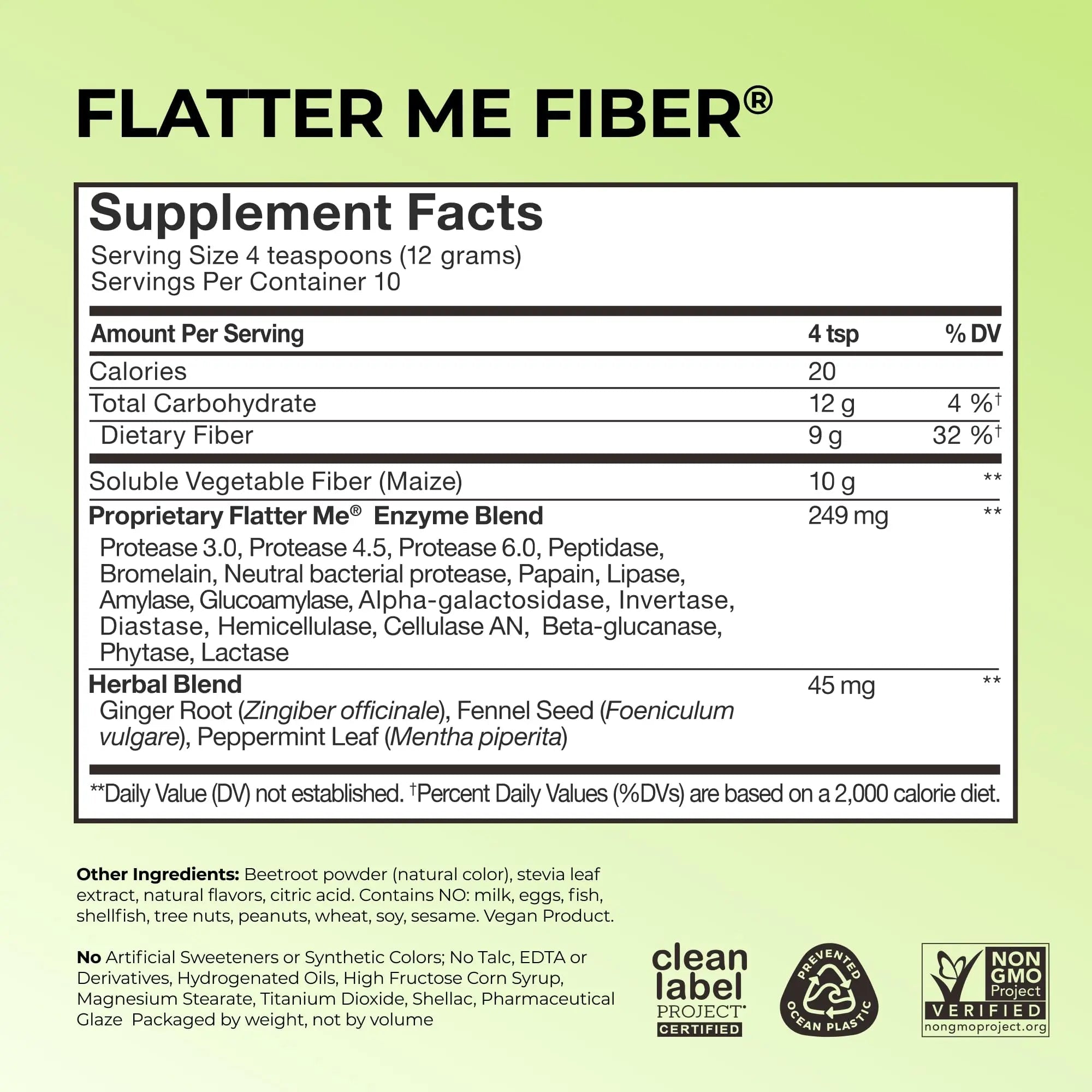 HUM Flatter Me Fiber Supplement for Women & Men, Prebiotics & Digestive Enzymes to Support Weight & Bloating, Digestive & Gut Health, Fiber Powder Drink Mix, Strawberry Lemon - 10 Servings - TrustMedUSA