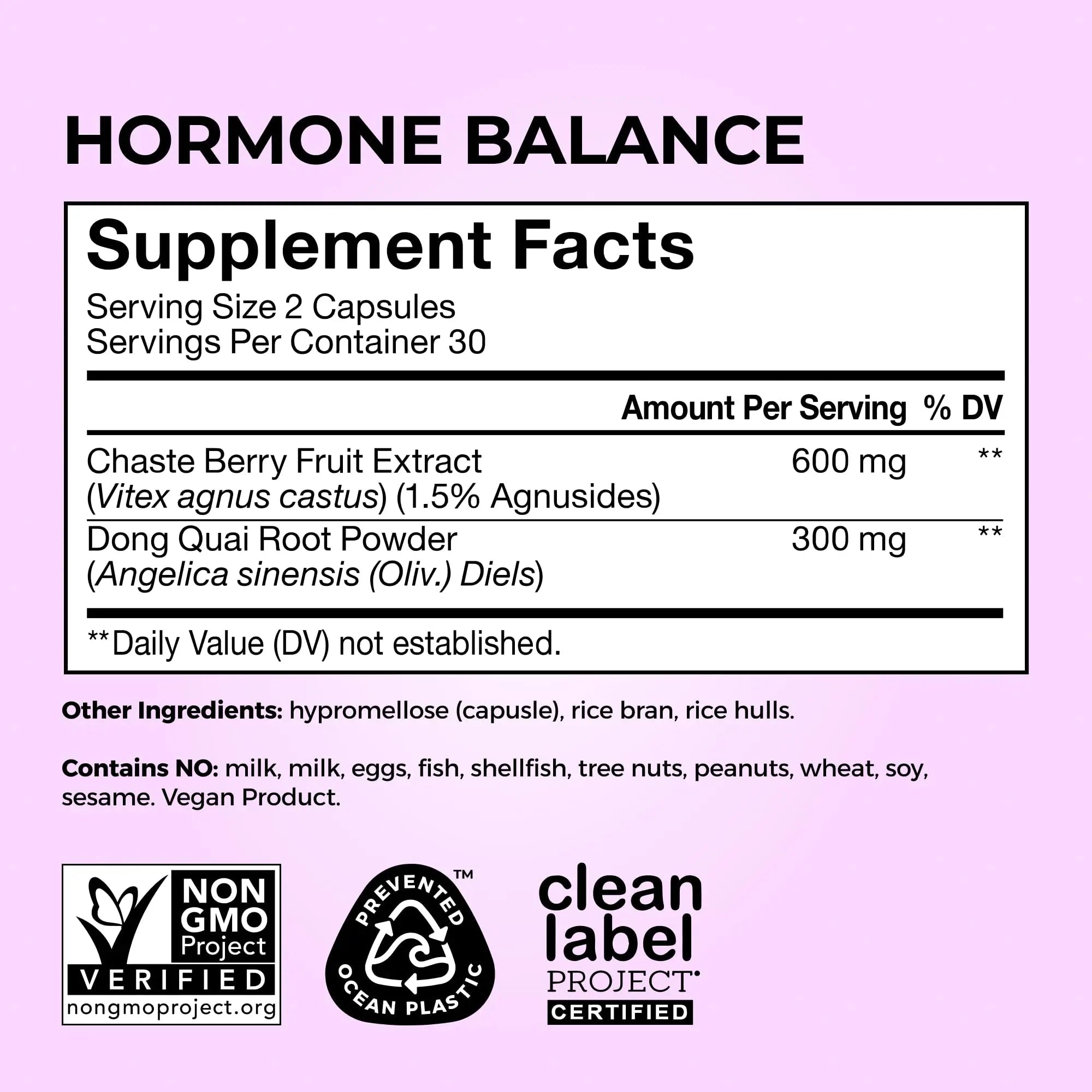 HUM Hormone Balance for Women, Supplement for Women's Health with Chasteberry & Dong Quai, Support for PMS Symptoms, Cramps, Irritability, Hormonal Balance, Monthly Support, 60 Capsules - TrustMedUSA