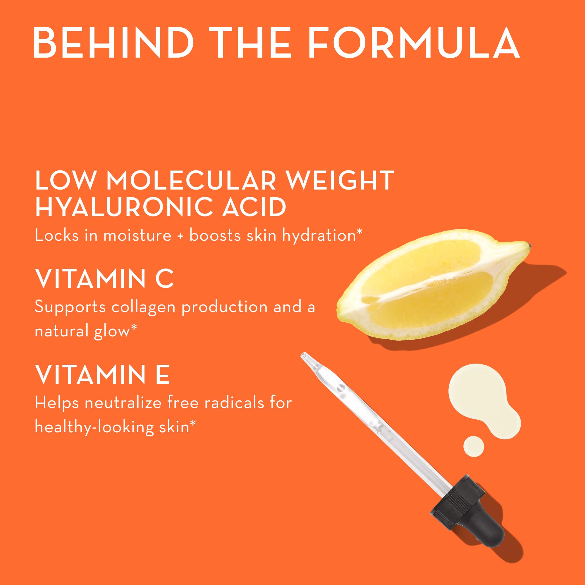 HUM Hyaluronic Glow Hydrating Skin Care Supplement, with Low Molecular Hyaluronic Acid, Vitamin C from Amla Fruit, and Vitamin E, Antioxidant Support for Skin Hydration, Tangerine, 60 Vegan Gummies - Maple Wellness Supplements