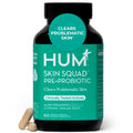 HUM Skin Squad Probiotics for Women and Men, Skin Care Supplement for Clear Complexion & Gut Health Support, Microbiome Prebiotic & Probiotic Supplement for Breakouts, Digestive Health, 60 Capsules - TrustMedUSA