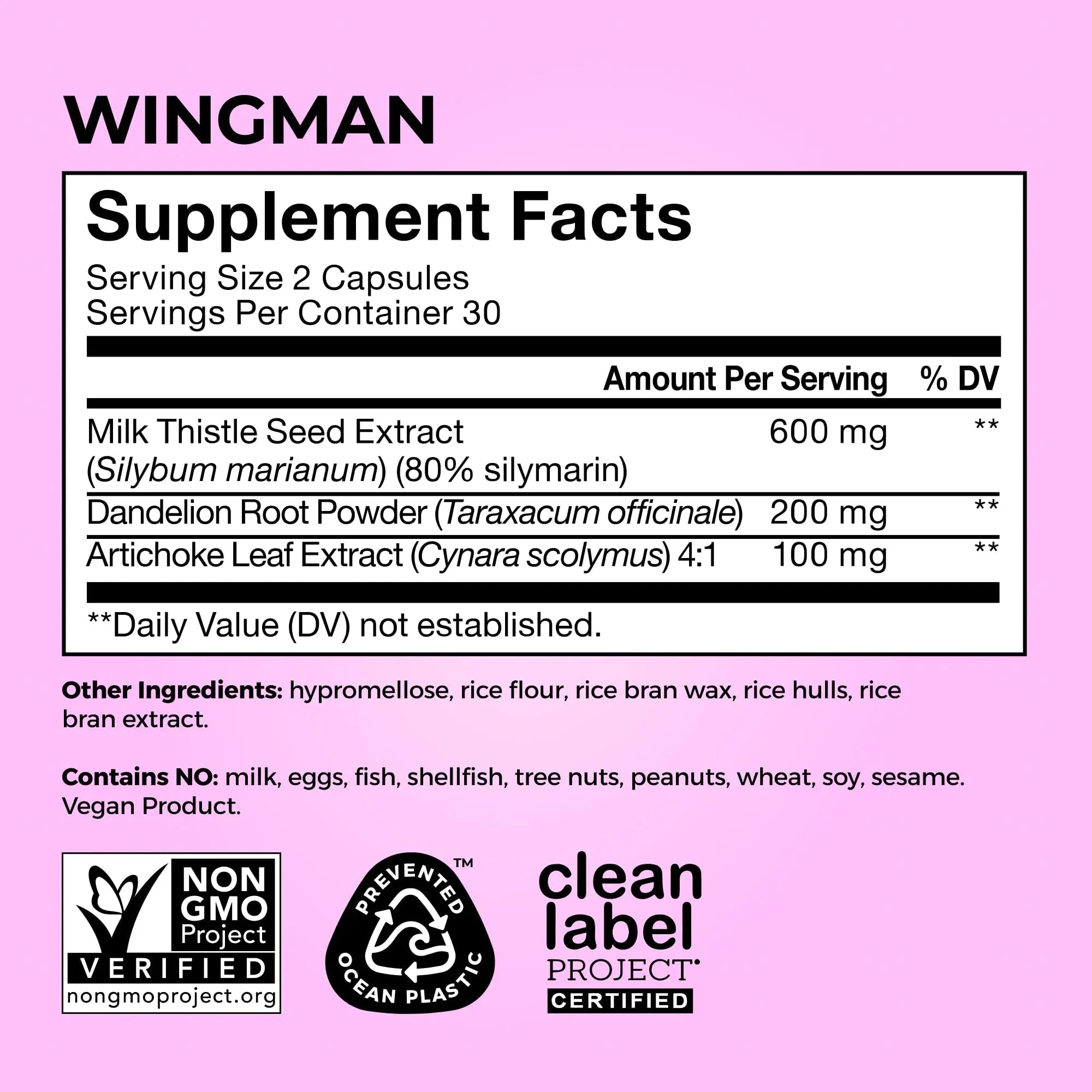 HUM Wing Man Liver Support Supplement with Milk Thistle, Dandelion Root Powder & Artichoke Leaf Extract For Liver Health & Function Support, Milk Thistle Supplement Helps Flush Out Toxins, 60 Capsules - TrustMedUSA