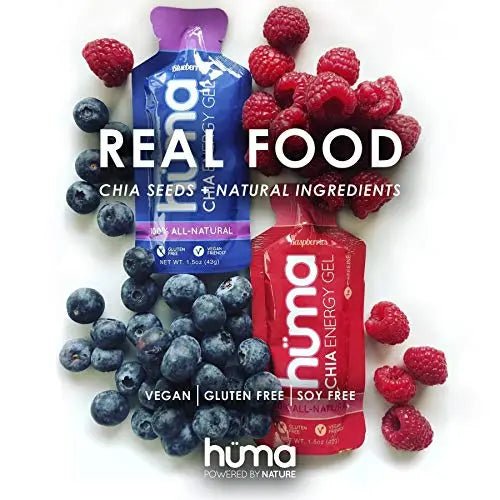 Huma Chia Energy Gel, Blueberries, 12 Gels - Premier Sports Nutrition - TrustMedUSA