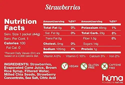 Huma Chia Energy Gel, Variety 12 Pack - Stomach Friendly, Real Food Energ - TrustMedUSA