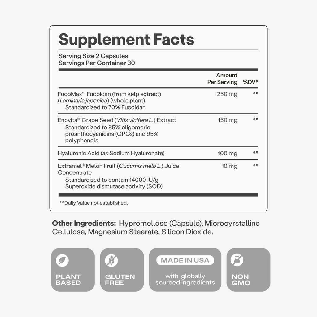 Humann Cardiovascular Health Daily, 4-in-1 Vascular & Blood Pressure Support, Grape Seed Extract Capsules & Hyaluronic Acid Circulation Supplements, Plant-Based Non-GMO, 60 Capsules - Maple Wellness Supplements