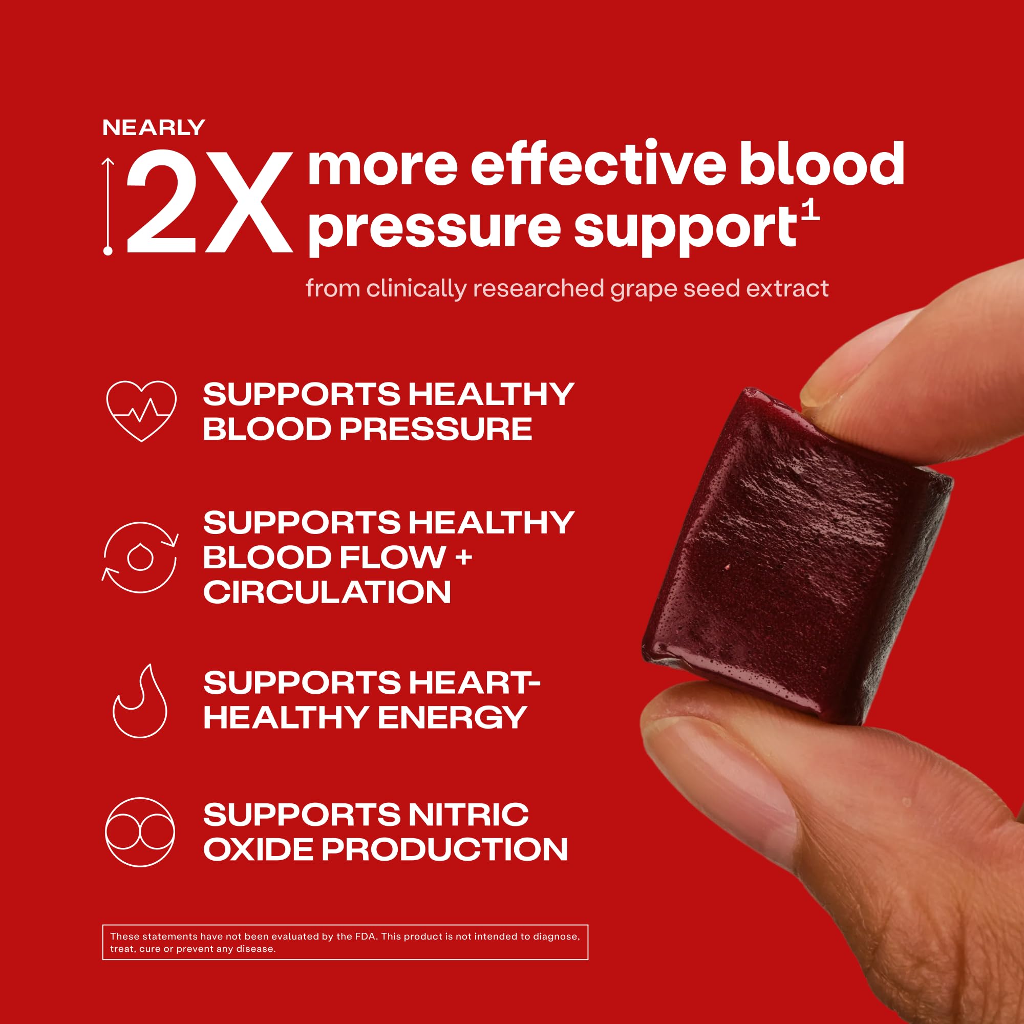 Humann SuperBeets Heart Chews, Beet Root Powder Support Energy Supplement, Nitric Oxide and Blood Pressure Support, Grape Seed Extract & Non-GMO - TrustMedUSA