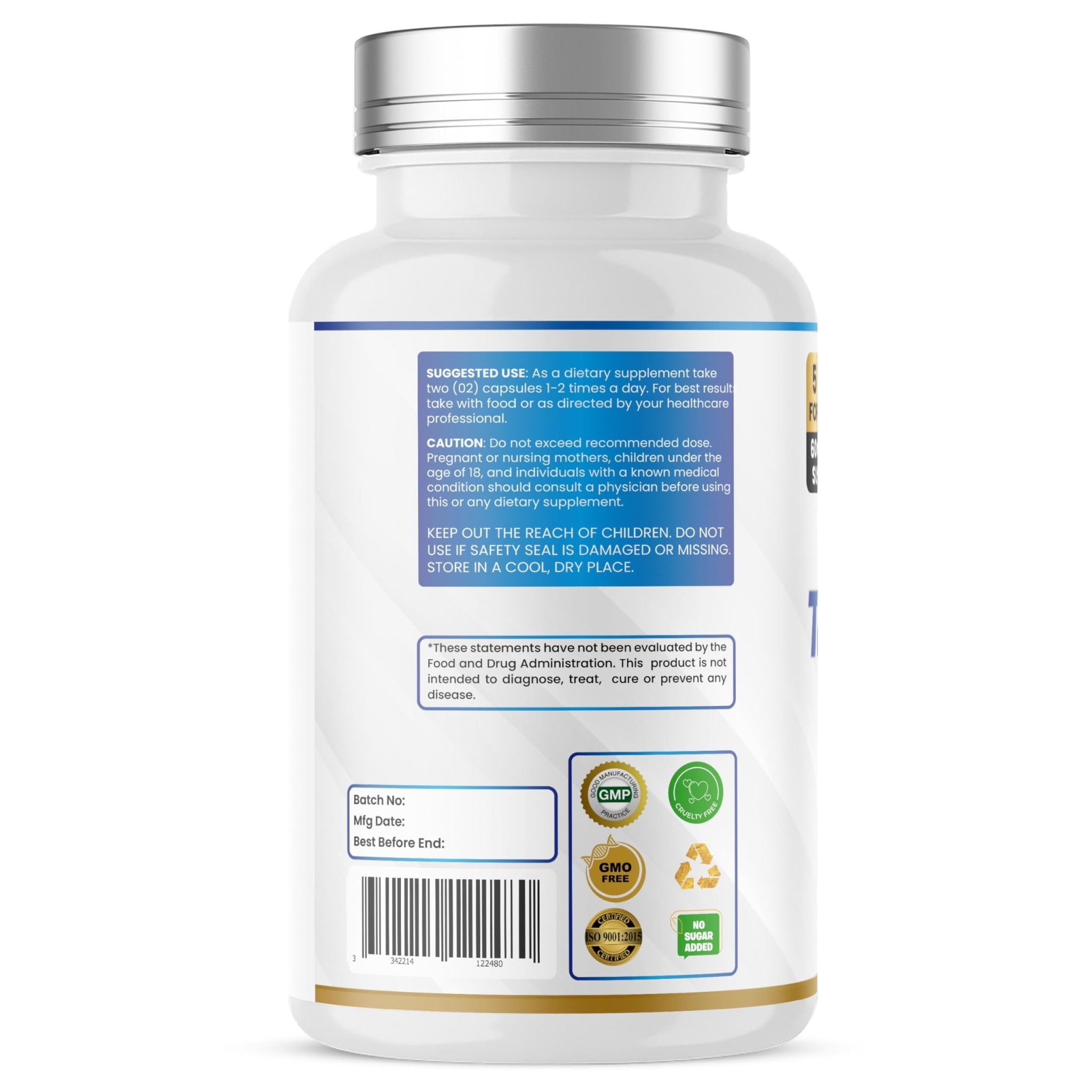 Humming Herbs Tributyrin Complex — 850 mg per Serving (95% Pure, yielding 731 mg Butyrate) with L-Glutamine, Zinc L-Carnosine, FOS & Probiotic Blend (180) - TrustMedUSA