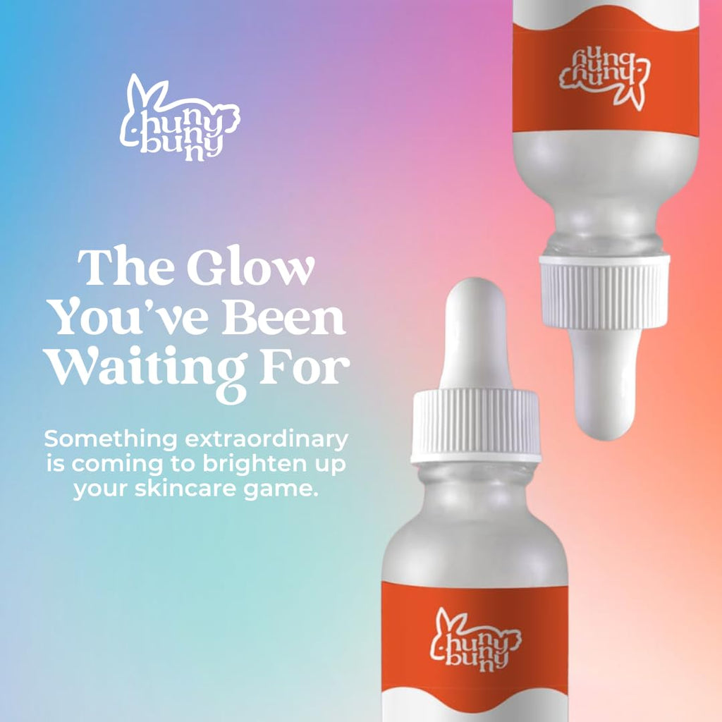 Hunny Bunny Vitamin C Serum for Face - Pure Brightening Dark Spots Sensitive Skin - Ferulic Acid, Niacinamide, L-Ascorbic Acid, Hyaluronic Acid, Vitamins B E, 1 Fl Oz - Maple Wellness Supplements