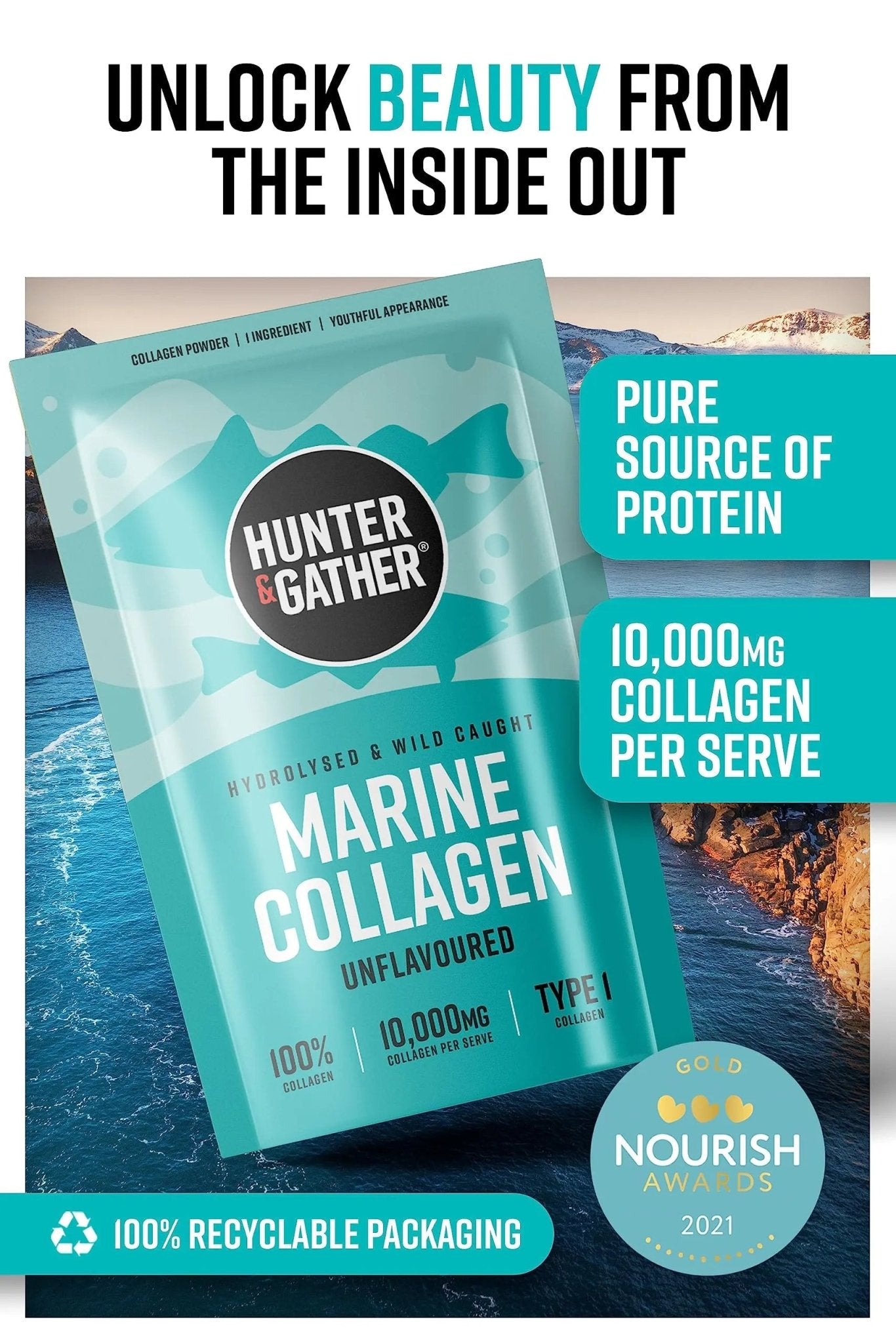 Hunter & Gather Collagen Powder Bundle | Hydrolysed Grass-Fed Bovine Collagen - TrustMedUSA