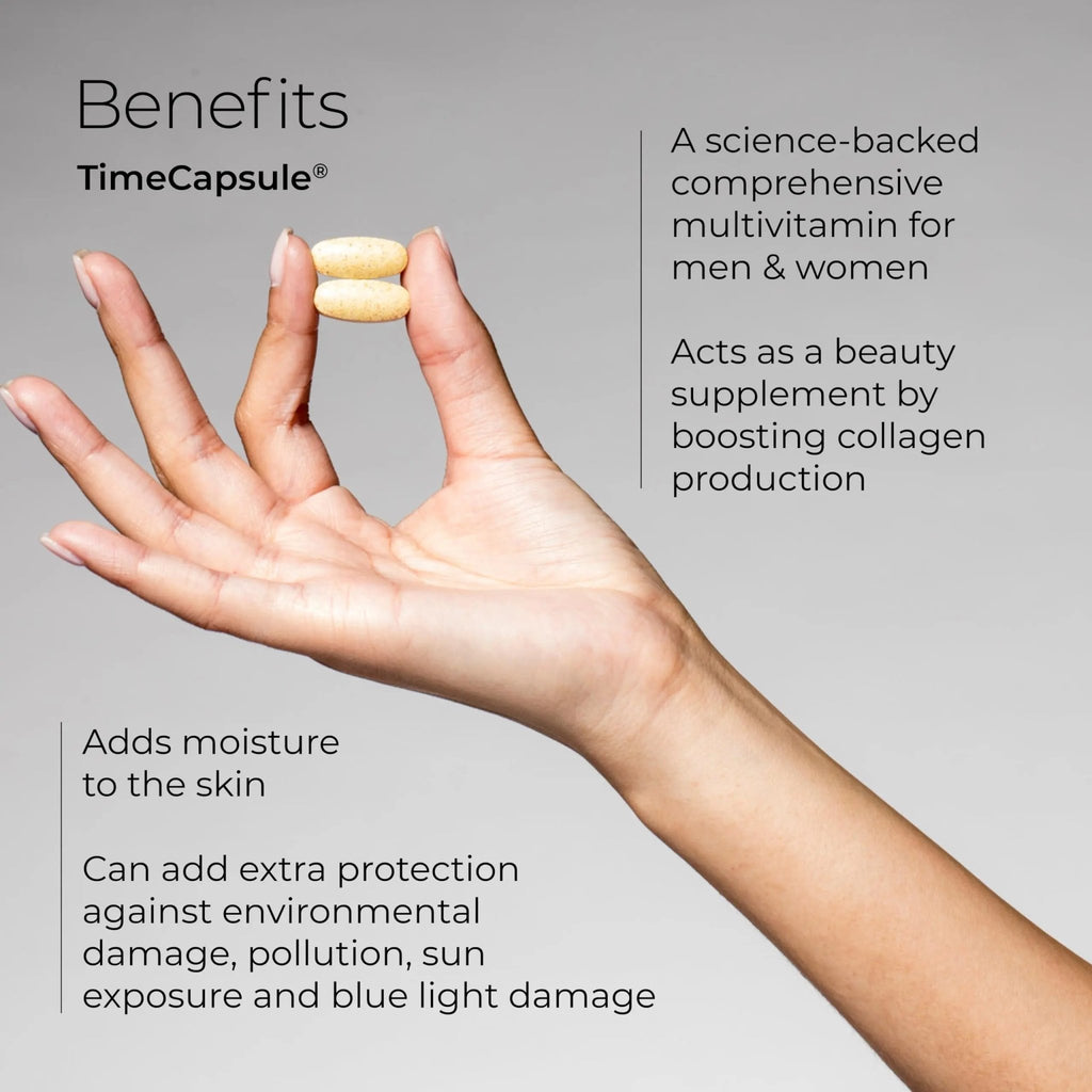 Hush & Hush TimeCapsule Multivitamin, Women's Multivitamin, Men's Multivitamin, Clean Nutraceuticals Supplements That Contains Hyaluronic Acid - TrustMedUSA
