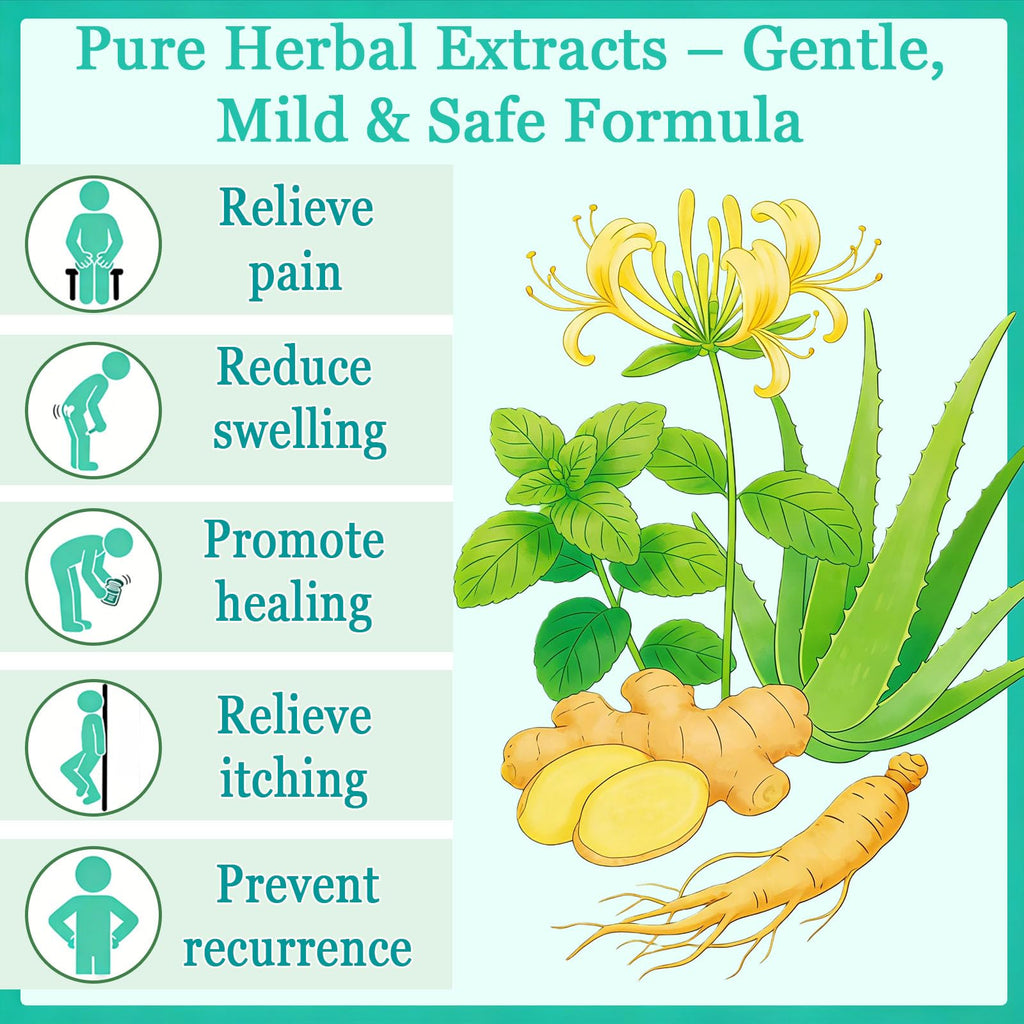 Hushblade Hemorrhoid Body Cream, Natural Herbal Hemorrhoid Cream, for Men and Women Moisturizing and Nourishing - TrustMedUSA