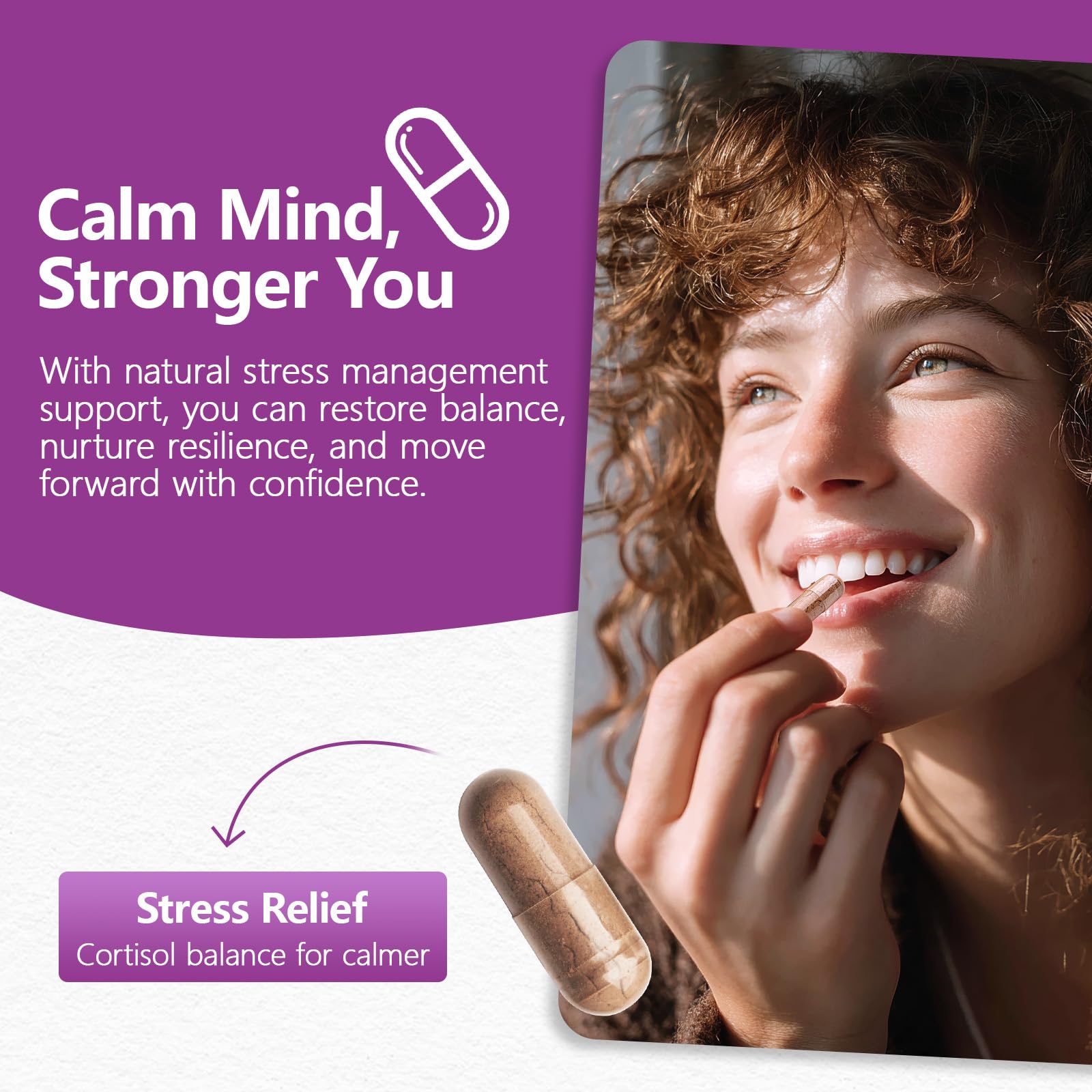 HyberVive Saffron Supplements with Ashwagandha & L-Theanine - 368.5MG - Mood Balance, Stress Relief & Mental Clarity – Cortisol Support for Women & Men, Made in USA, 90 Vegan Capsules - TrustMedUSA