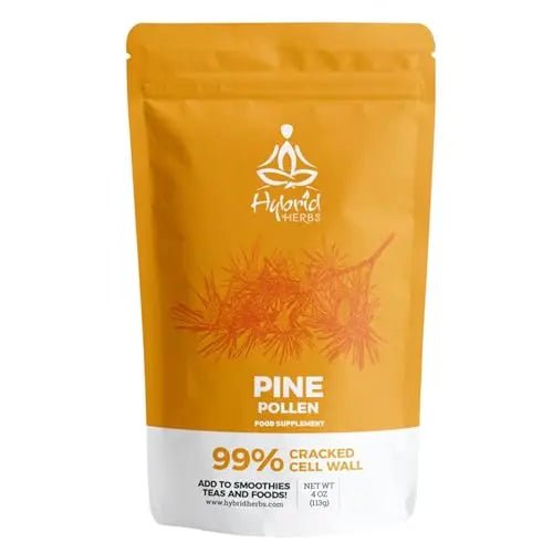 HYBRID HERBS - PINE POLLEN | 99% Cracked Cell Wall Powder | Highly Bioavailable - TrustMedUSA