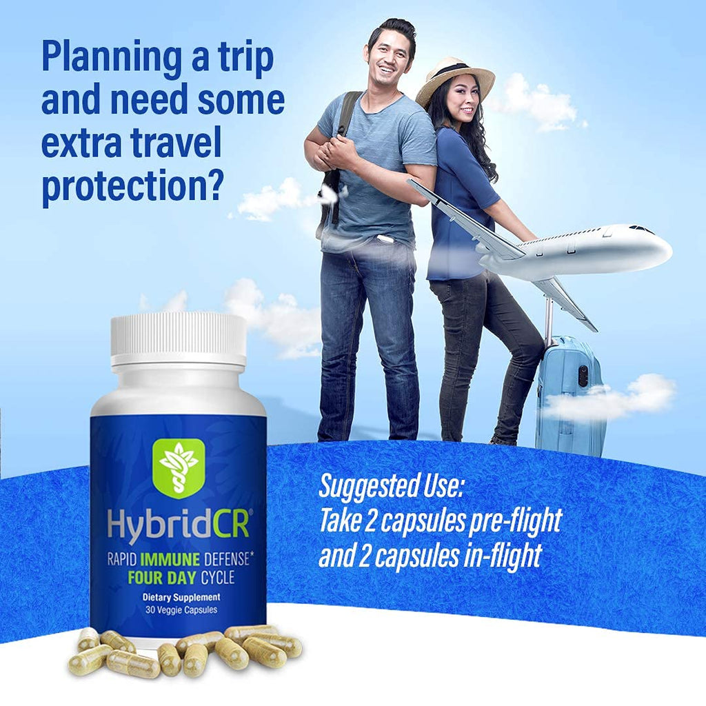 HybridCR Rapid Immunity Supplement | Zinc, Echinacea, Andrographis, Ginseng, Selenium, Gluten-Free & Non-GMO | 5-in-1 Immune Support Supplement | Pharmacist Formulated 1 Month Supply (30 Veggie Caps) - TrustMedUSA