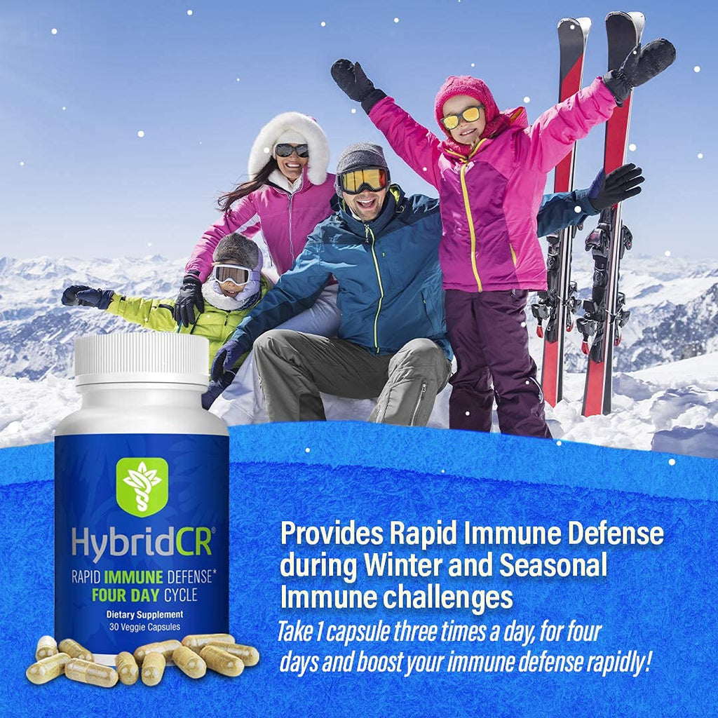 HybridCR Rapid Immunity Supplement | Zinc, Echinacea, Andrographis, Ginseng, Selenium, Gluten-Free & Non-GMO | 5-in-1 Immune Support Supplement | Pharmacist Formulated 1 Month Supply (30 Veggie Caps) - TrustMedUSA