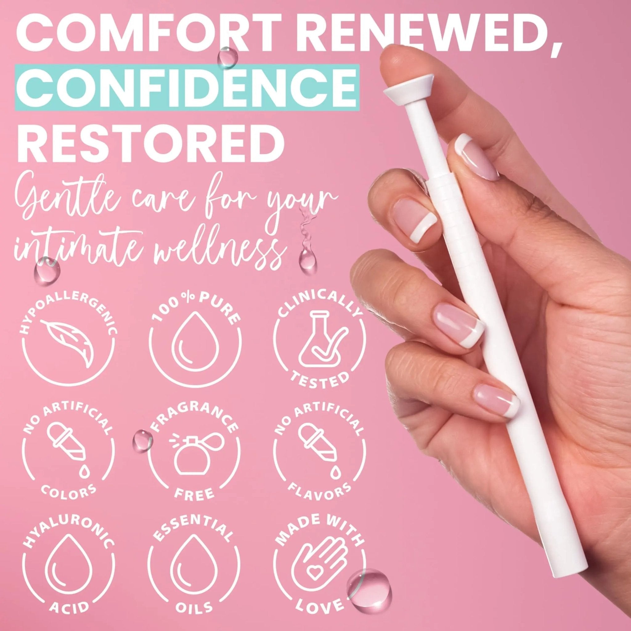 Hydro GYN Vaginal Moisturizer | Long Lasting for Vaginal Dryness & Irritation | Hyaluronic Acid & Vitamin E | Feminine Care Hormone Free | Pre and Post Menopausal | 12 Vaginal Suppositories - TrustMedUSA