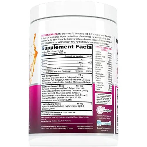Hydrolyzed Collagen Peptides Powder for Women - Slimming Multi Collagen Burn Ultimate - TrustMedUSA