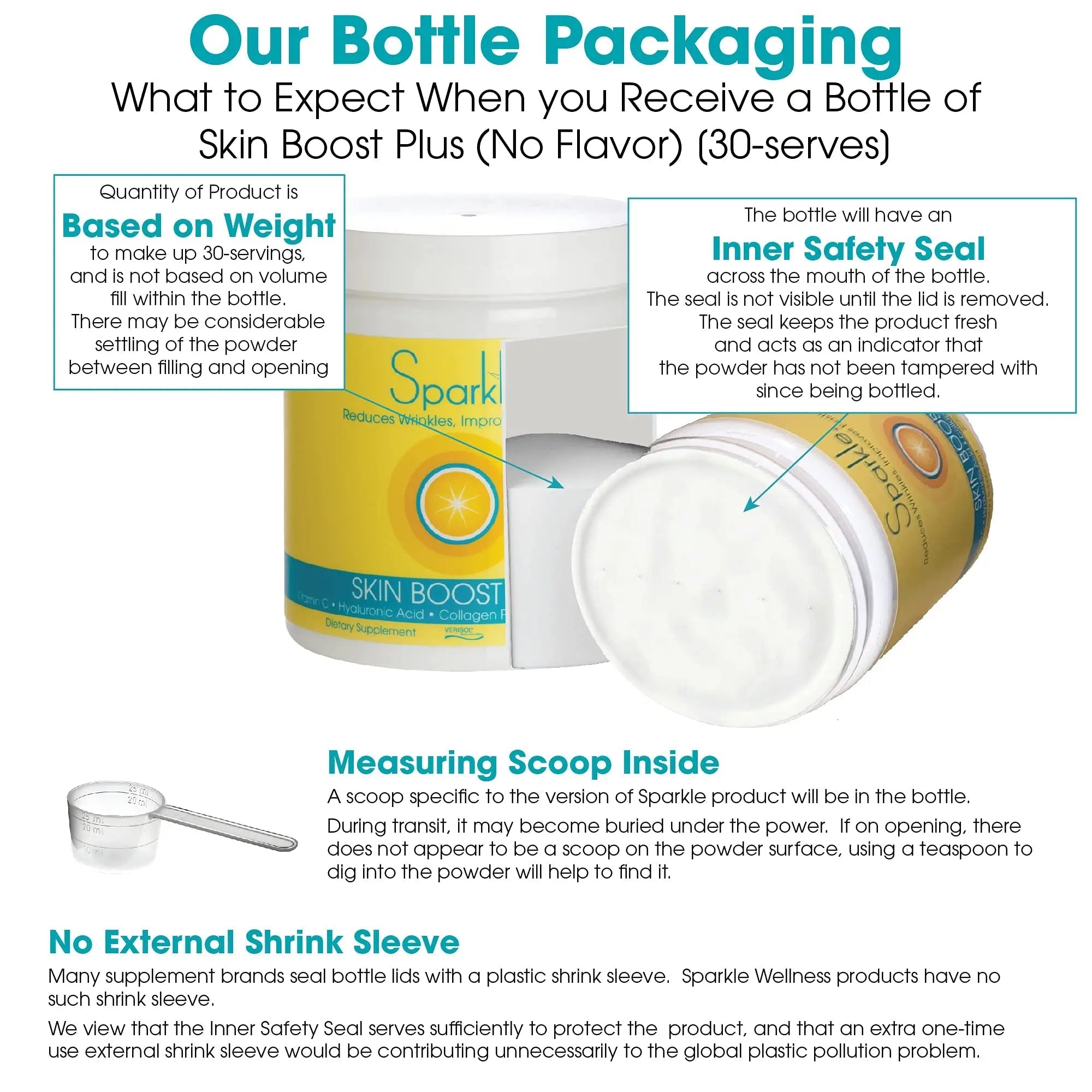 Hydrolyzed Collagen Powder - Sparkle Skin Boost Plus (No Flavor) [30-Serves] Verisol Pept - TrustMedUSA