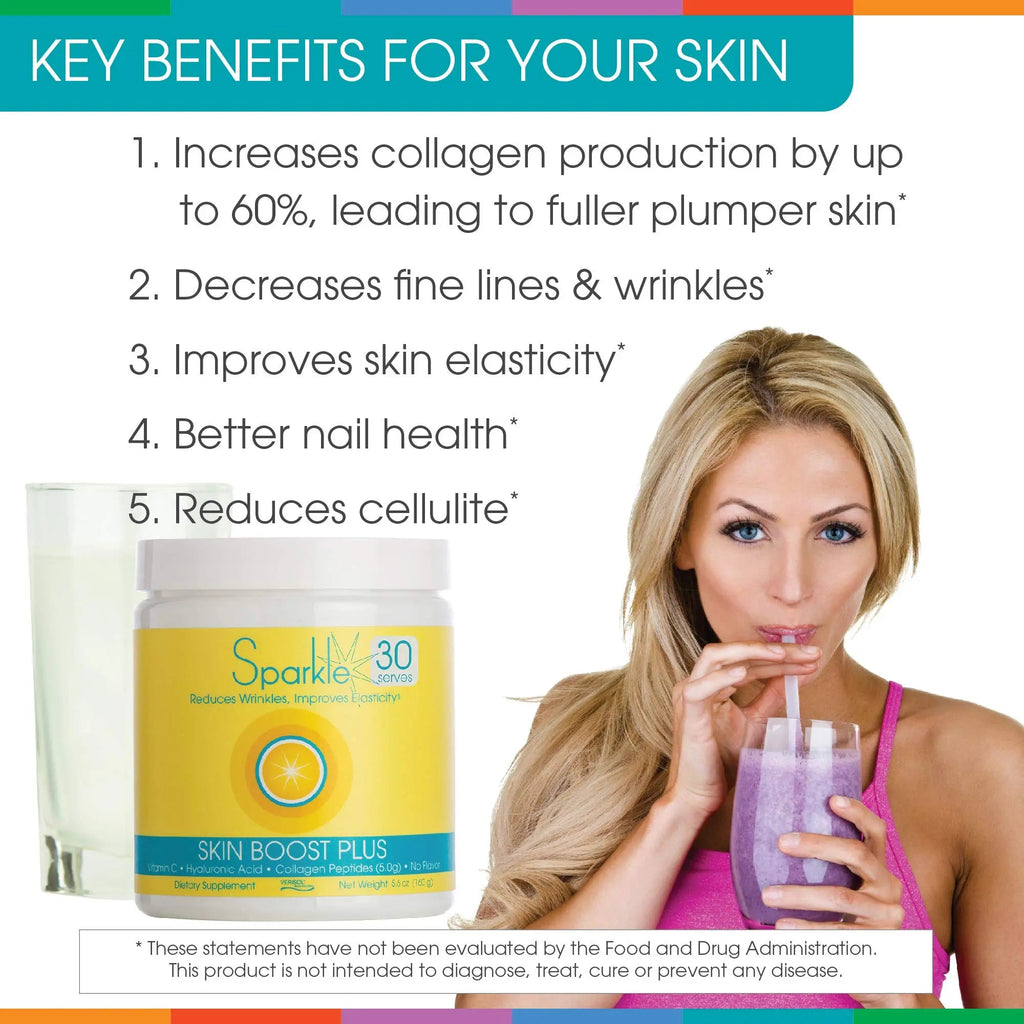 Hydrolyzed Collagen Powder - Sparkle Skin Boost Plus (No Flavor) [30-Serves] Verisol Pept - TrustMedUSA