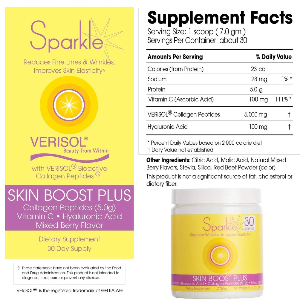 Hydrolyzed Collagen Powder - Sparkle Skin Boost Plus (Tropical Coconut Pineapple) - TrustMedUSA