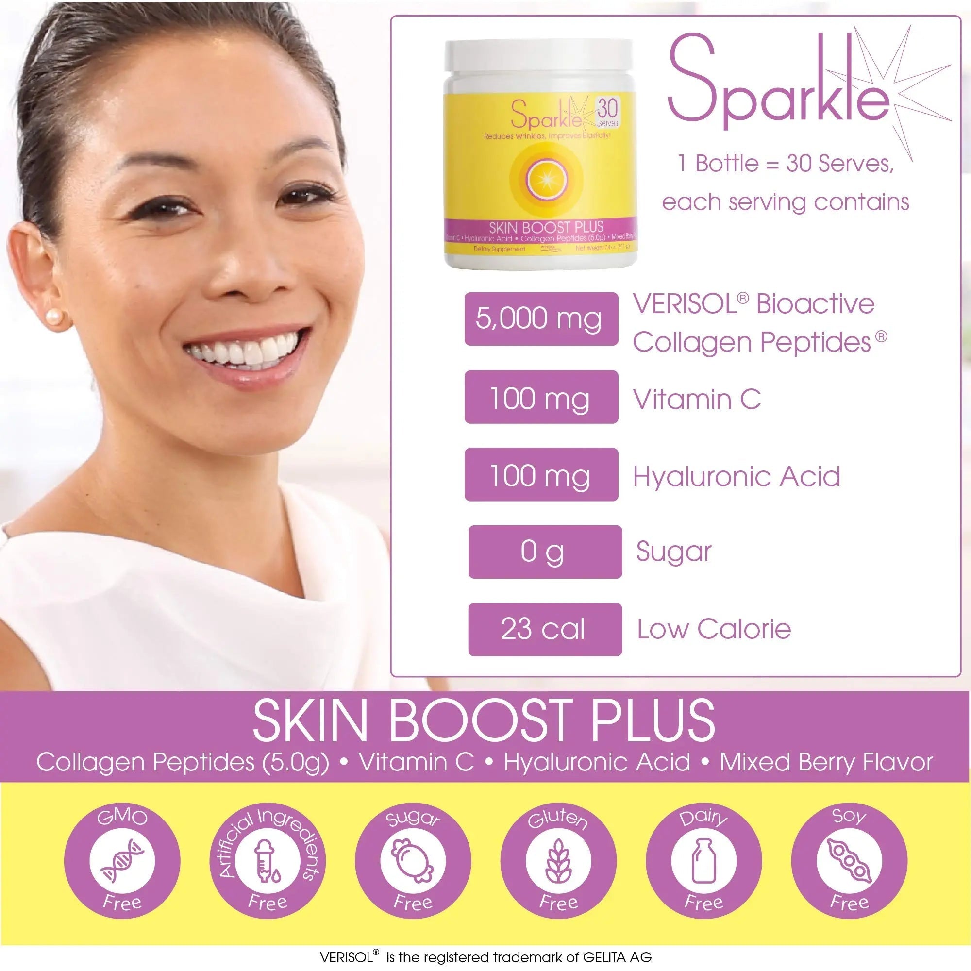 Hydrolyzed Collagen Powder - Sparkle Skin Boost Plus (Tropical Coconut Pineapple) - TrustMedUSA