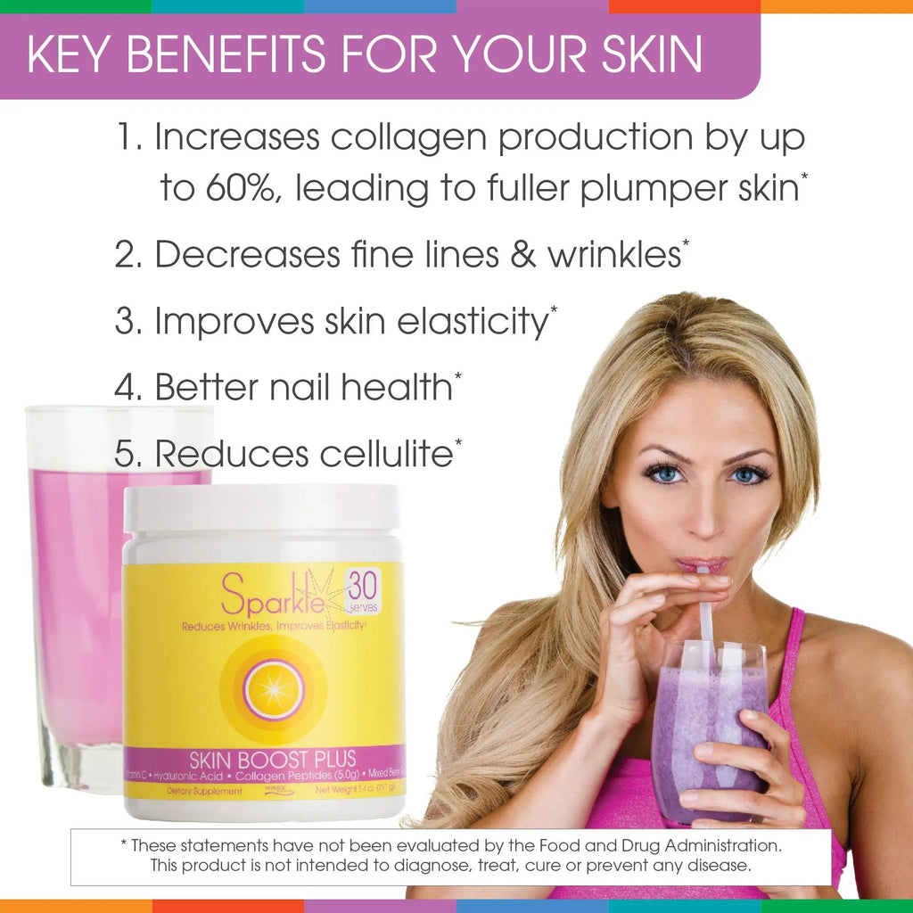 Hydrolyzed Collagen Powder - Sparkle Skin Boost Plus (Tropical Coconut Pineapple) - TrustMedUSA
